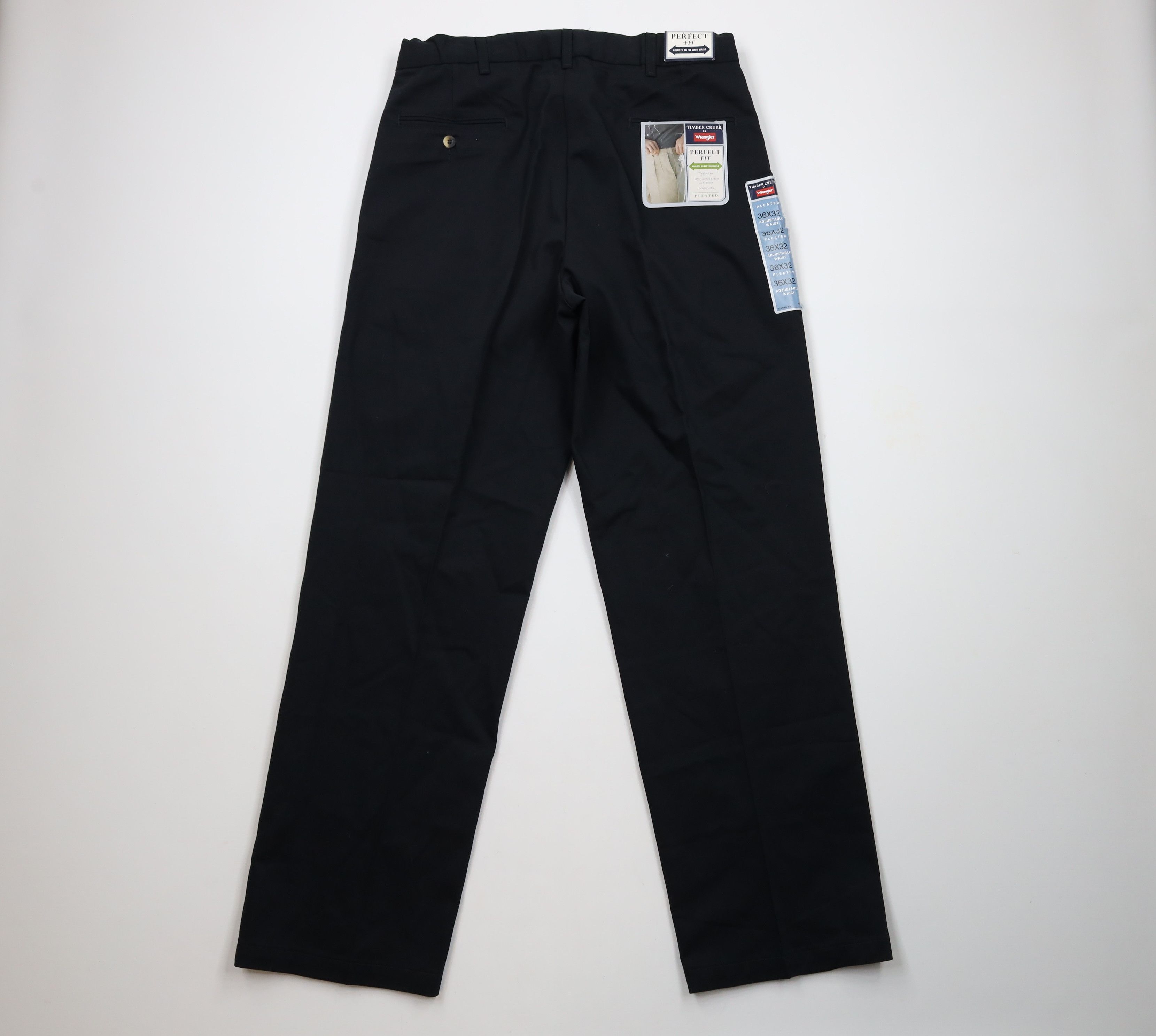 Vintage × Wrangler Deadstock Vintage Y2K Wrangler Wide Leg Chino Pants Black Size US 36 / EU 52 - 8 Thumbnail