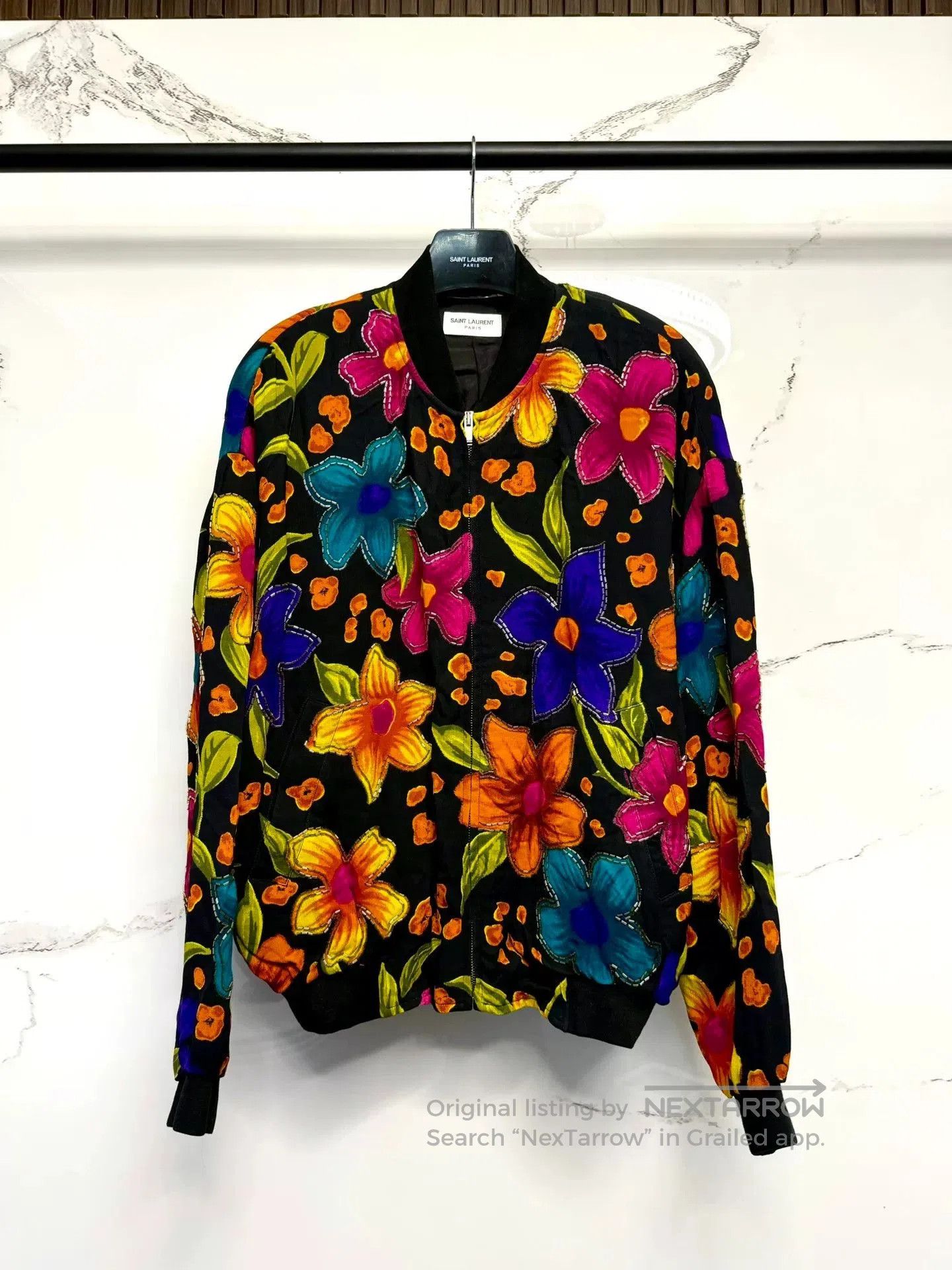 Saint Laurent Paris saint laurent floral silk bomber jacket. Size M / US 6-8 / IT 42-44 - 1 Thumbnail