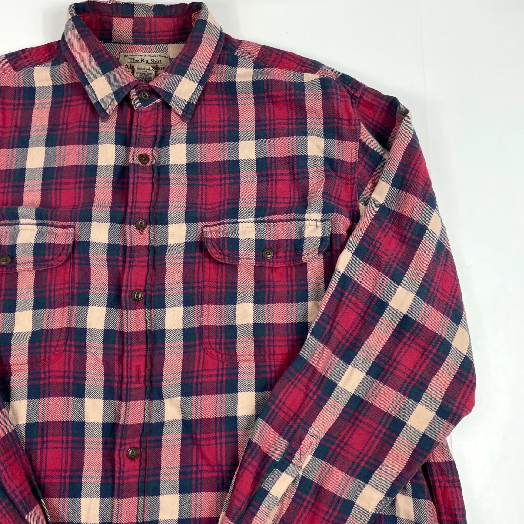 Abercrombie & Fitch VINTAGE Abercrombie & Fitch Shirt Mens L Red Flannel Long Sleeve Button-Up Casual Outdoor Size US L / EU 52-54 / 3 - 3 Thumbnail