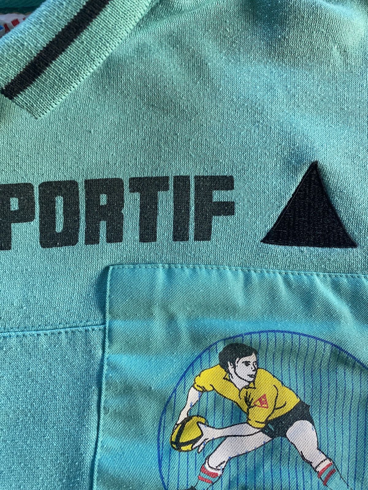 Le Coq Sportif Vintage 80’s Le Coq Sportif Teal Boxy Rugby Polo Sweatshirt Size US S / EU 44-46 / 1 - 7 Thumbnail