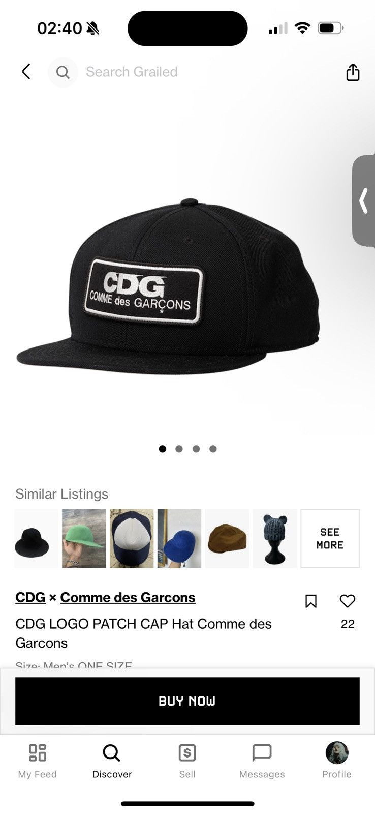 Comme des Garcons × Vintage vintage comme des garcons cap patch logo Size ONE SIZE - 4 Thumbnail