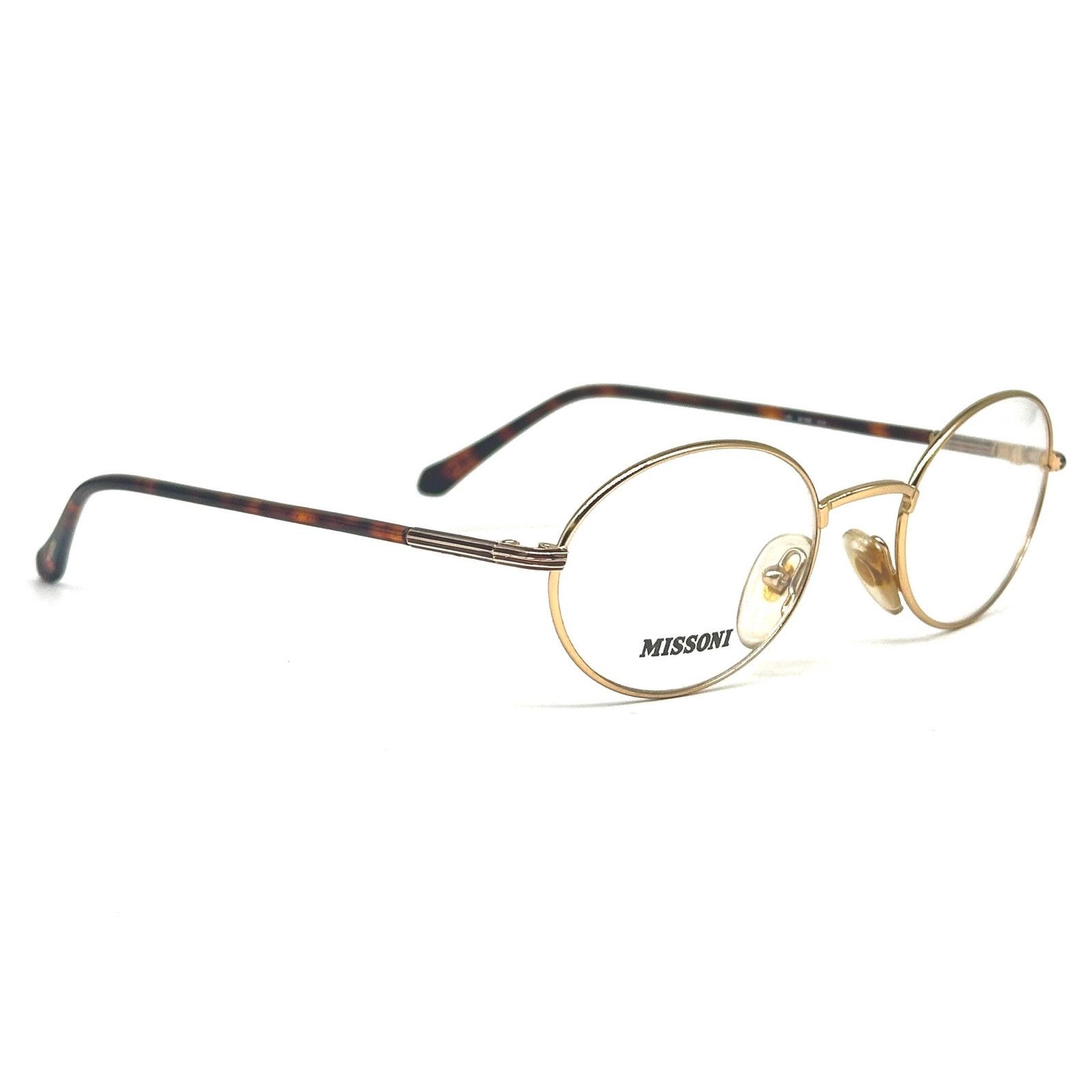 Missoni Missoni M388 oval golden metal frames w tortoise temples NOS Size ONE SIZE - 4 Thumbnail