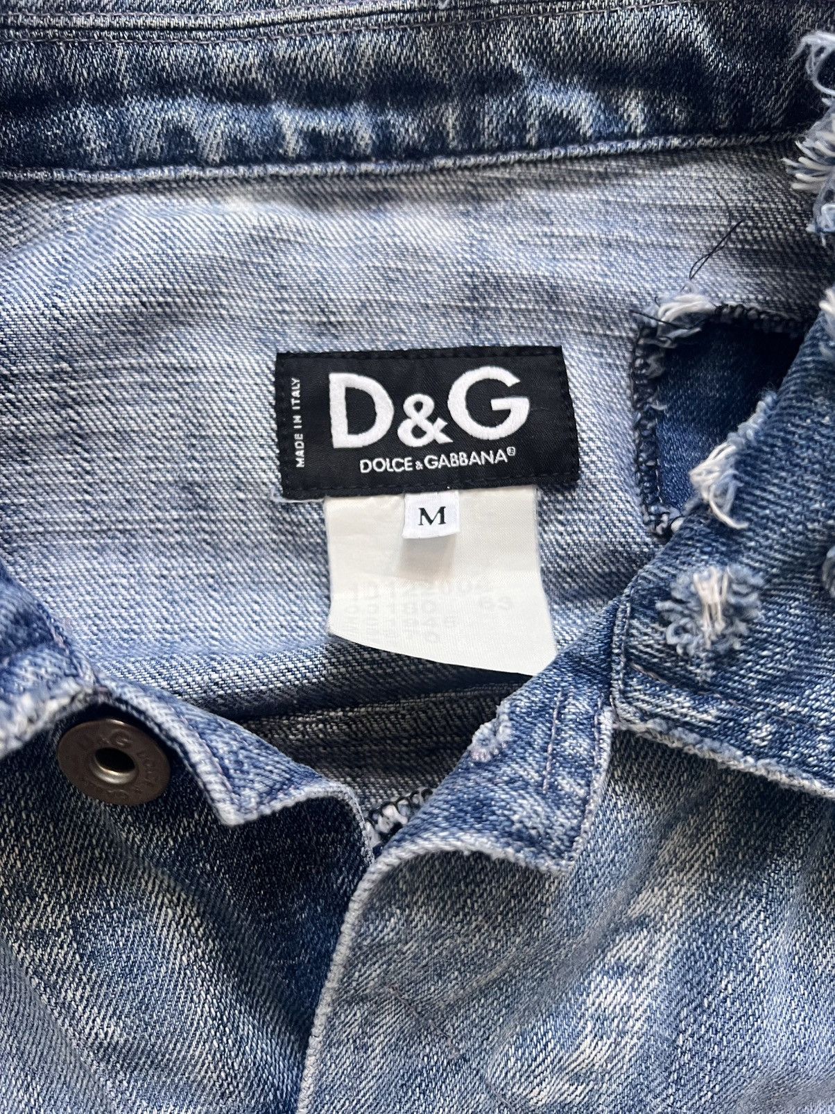 Dolce & Gabbana AW2004 Dolce & Gabbana Distressed Denim Edgy Jacket Size US M / EU 48-50 / 2 - 3 Thumbnail