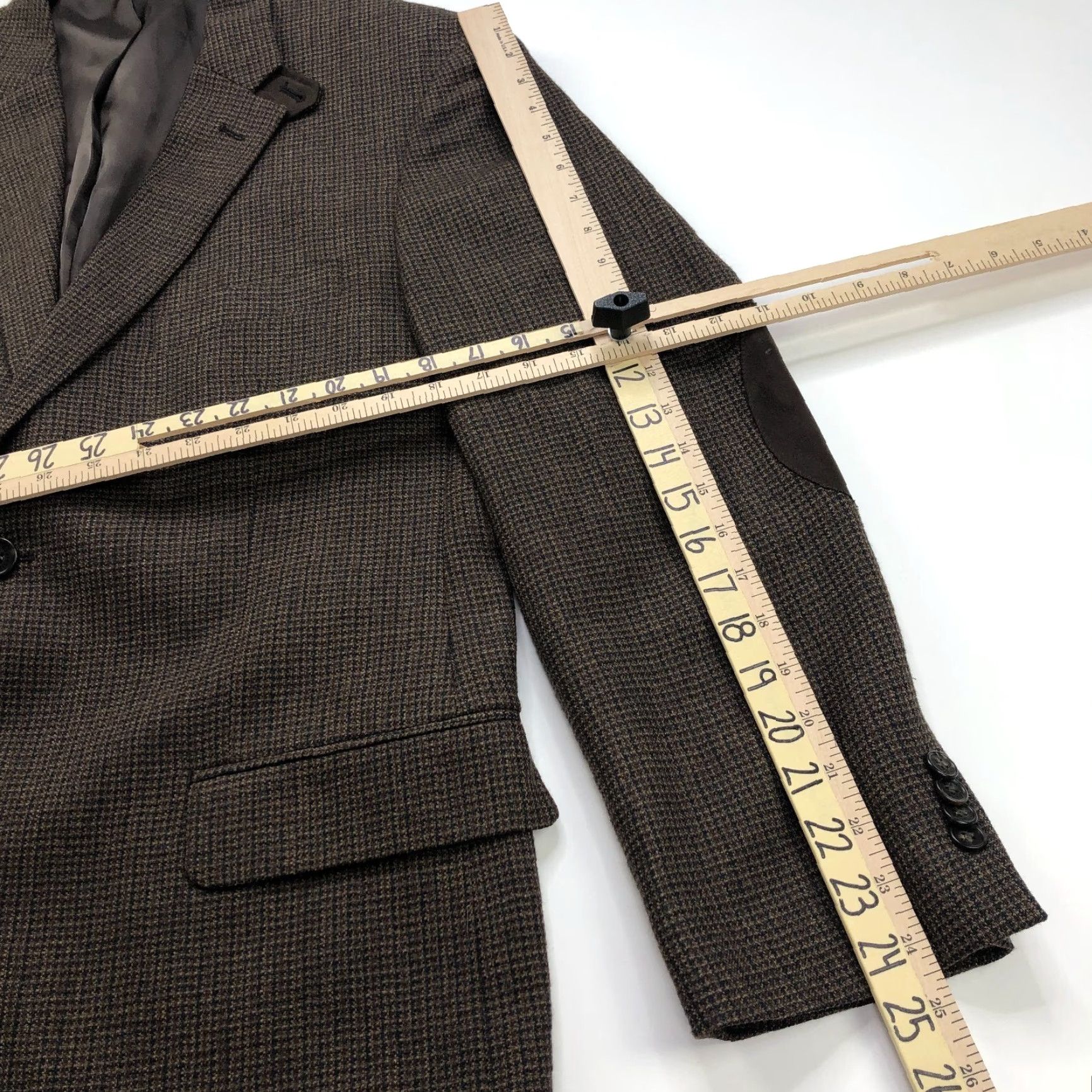 Tommy Hilfiger Tommy Hilfiger Sport Coat Jacket Elbow Patch 42 R Wool Brown Notch Lapel Single-Breasted 2-Button 4-Button Sleeve Vintage No Mens Regular Coat Size US XS / EU 42 / 0 - 7 Thumbnail
