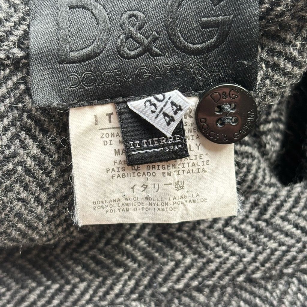 Dolce & Gabbana D&G Wool Herringbone Pencil Skirt with Embroidery Size 28" / US 6 / IT 42 - 3 Thumbnail