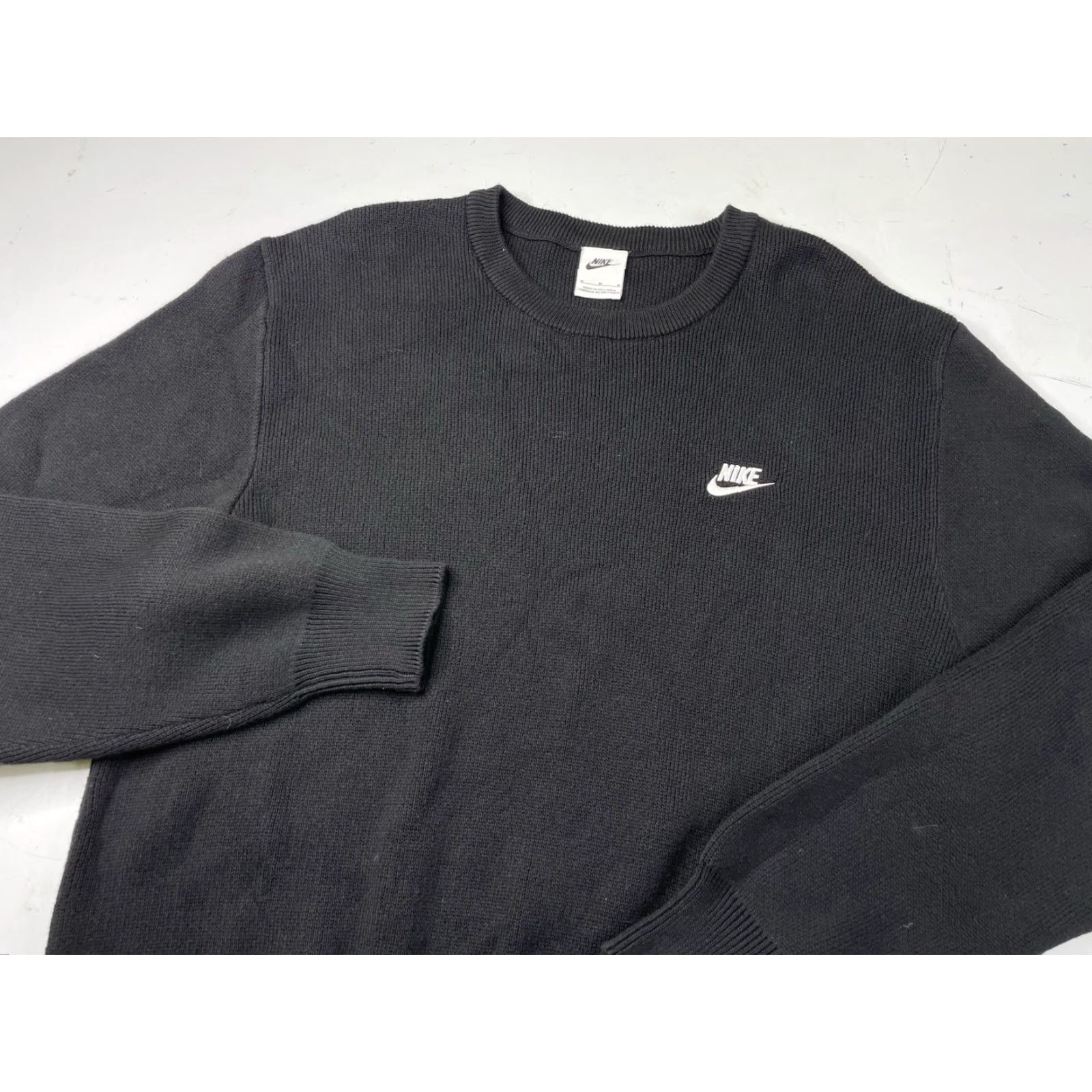 Nike Nike Club Knit Crew Neck Pullover Hoodie Sweatshirt Black Mens M Size US M / EU 48-50 / 2 - 2 Thumbnail