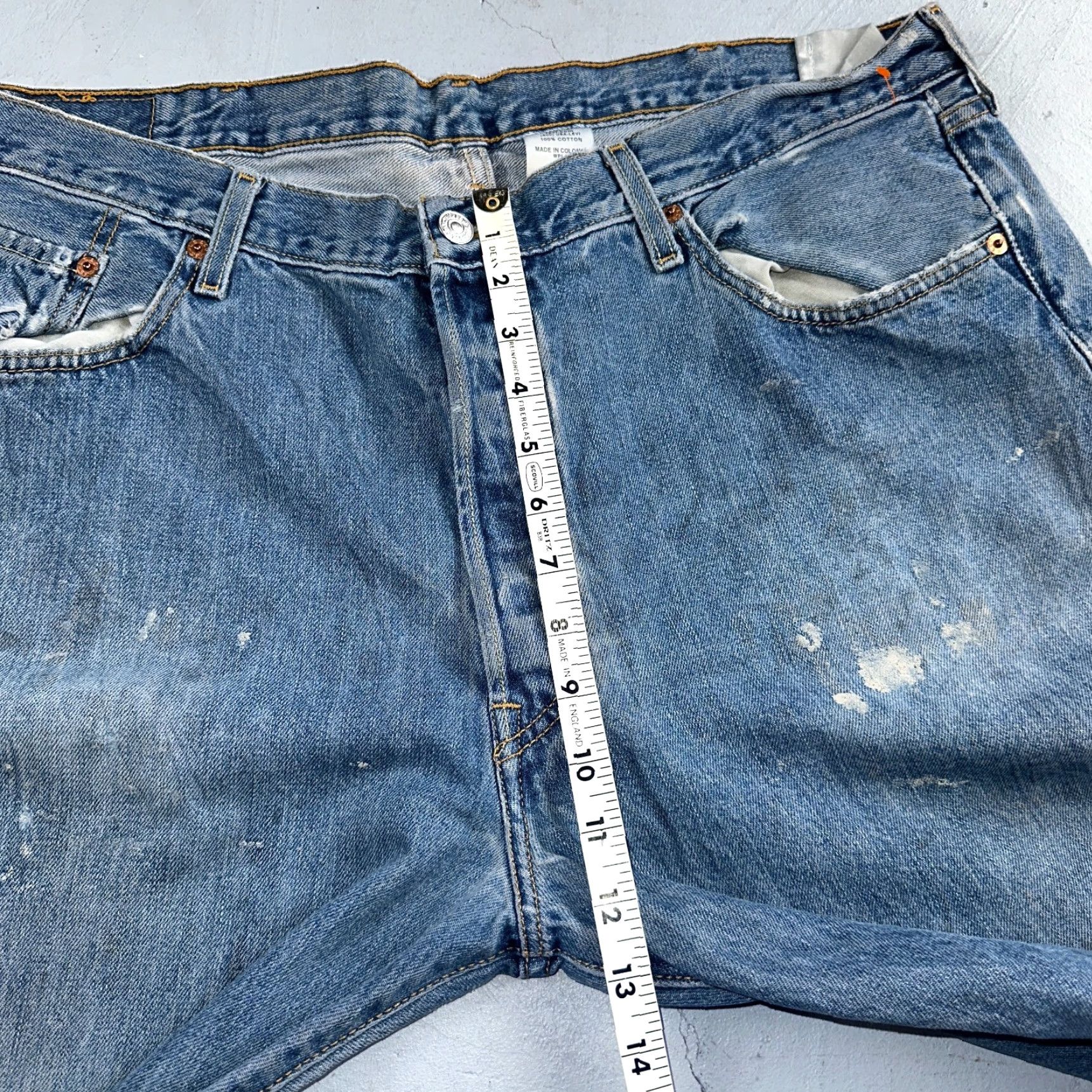 Levi's VINTAGE Levi's 501 Jeans 90s Straight Leg Denim Blue Light Wash 40x32 Mens Size US 40 / EU 56 - 7 Thumbnail