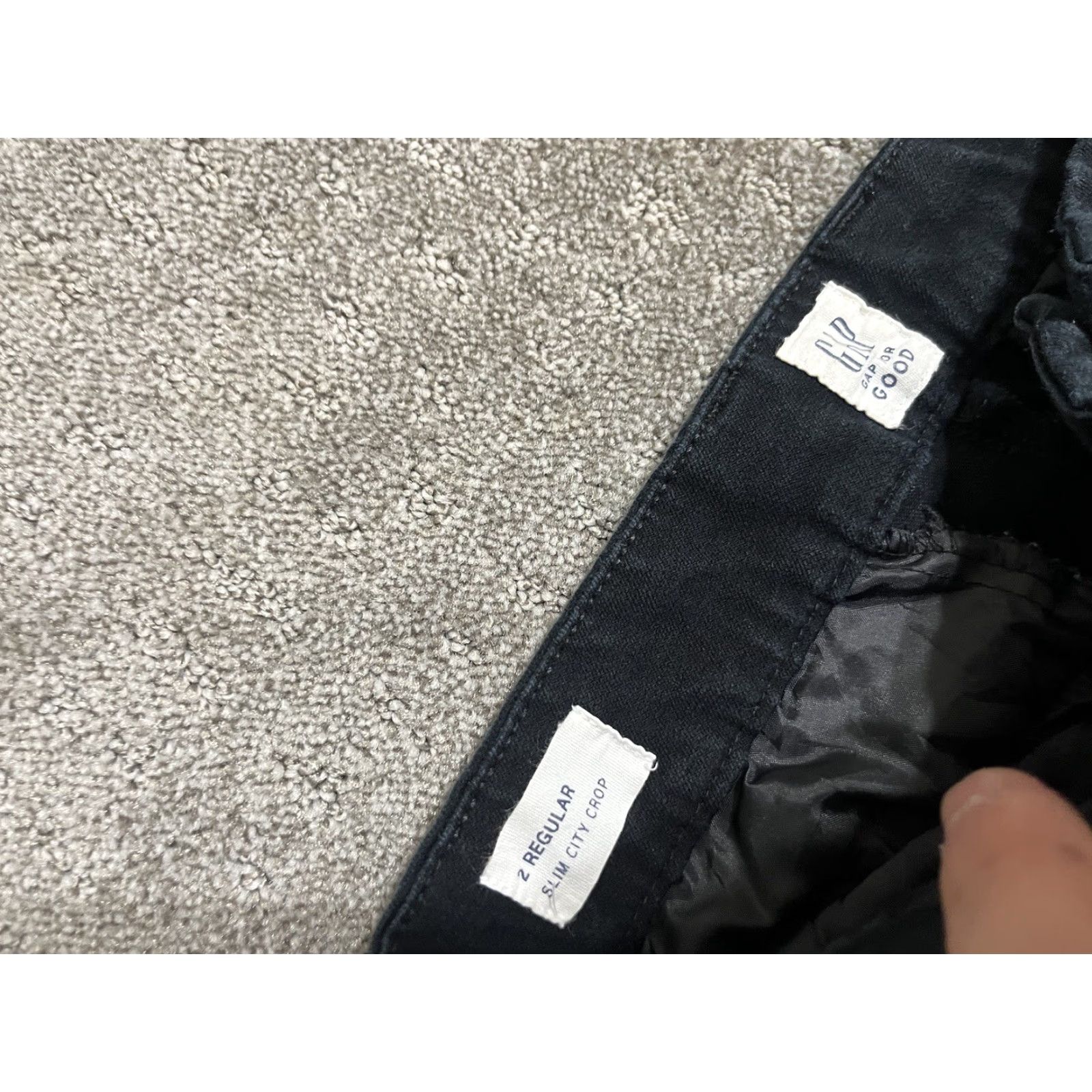 Gap Gap Slim City Cropped Black Solid mid rise trousers slacks pants Size 2 Size 26" / US 2 / IT 38 - 5 Thumbnail