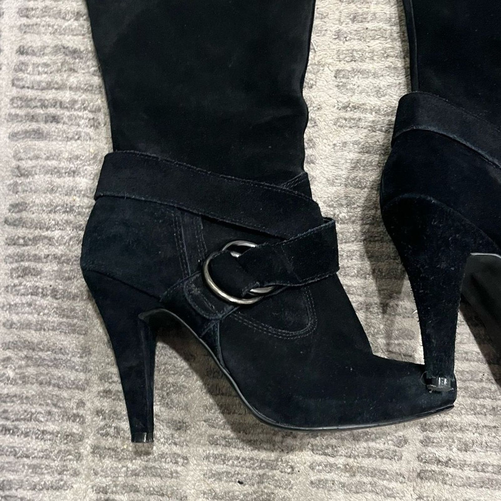 Steve Madden Steve Madden Ballott Suede Knee High Boots Black Size 9 Size US 9 / IT 39 - 2 Thumbnail