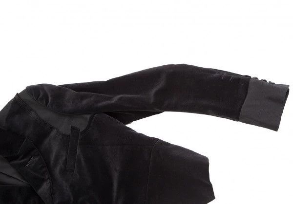Comme Des Garcons Black Retro Velvet Design Blazer