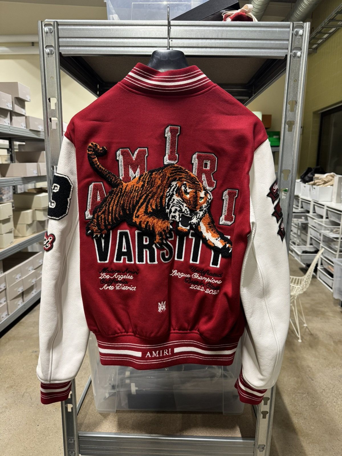 Amiri Amiri Tiger Leather Varsity Jacket NEW 3200$ Size US XL / EU 56 / 4 - 2 Thumbnail