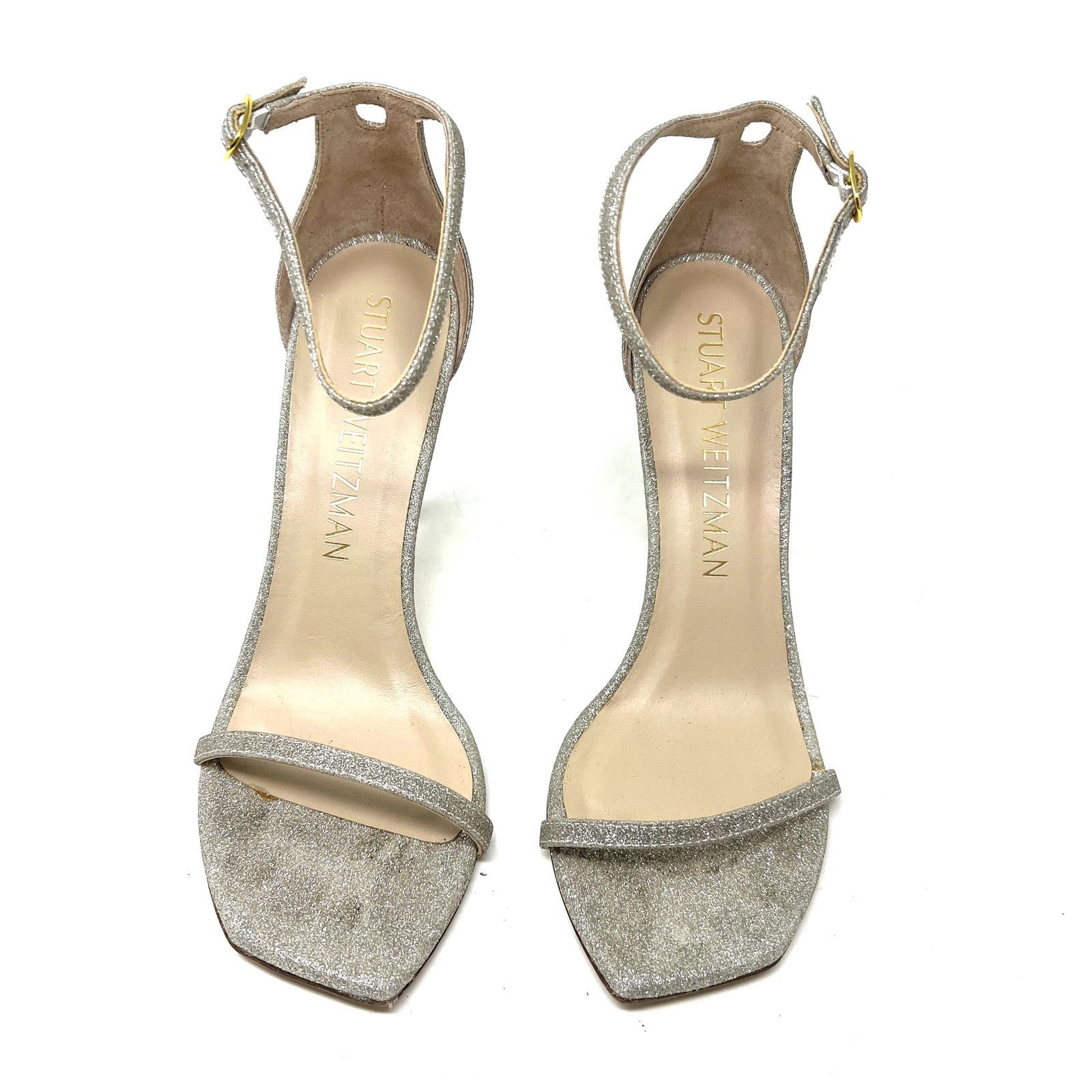 Stuart Weitzman Stuart Weitzman nudistsong heels size 10.5 platinum glitter Size US 10.5 / IT 40.5 - 2 Thumbnail