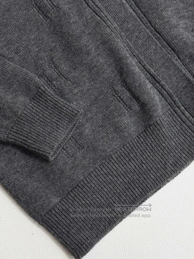 Hermes Hermes Gray ‘H’ Logo Knit Cardigan, 100% Wool Size XXS / US 00 / IT 34 - 4 Thumbnail
