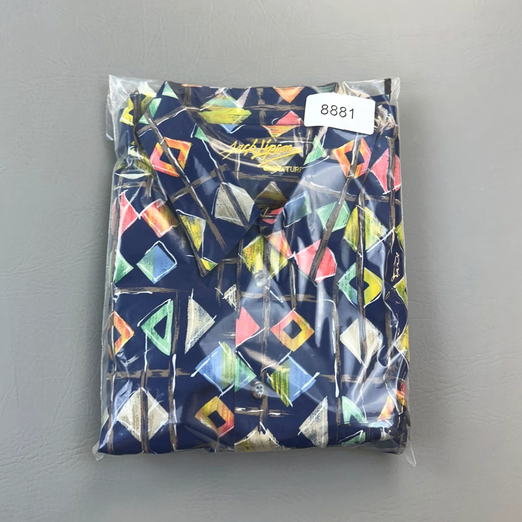 Vintage VINTAGE Jack Lipson Signature Shirt Mens XL Blue Abstract Geometric Button Up Shirt Mens XL Blue Abstract Geometric Button Up Size US XL / EU 56 / 4 - 8 Thumbnail