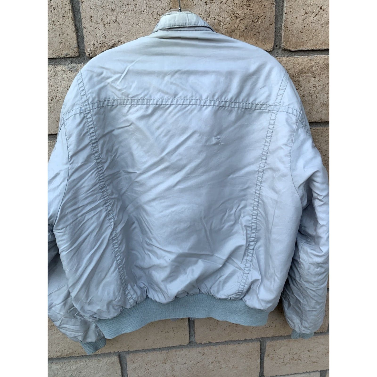 Vintage VINTAGE Swingster Jacket Motorcycle Jacket Mens L Gray Distressed Thrashed Distressed Racing Embroidered Logo Full Zip Notions As-Is Size US L / EU 52-54 / 3 - 6 Thumbnail