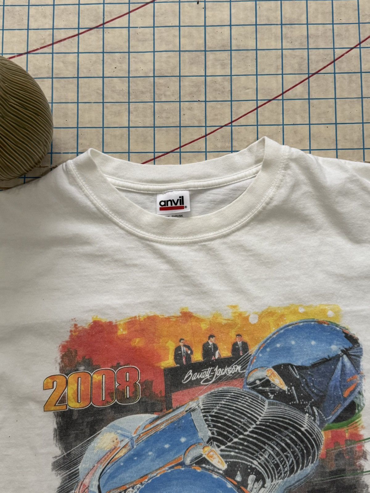 Vintage Barrett Jackson 2008 Classic Collector Car Graphic Tee Large Size US L / EU 52-54 / 3 - 6 Thumbnail