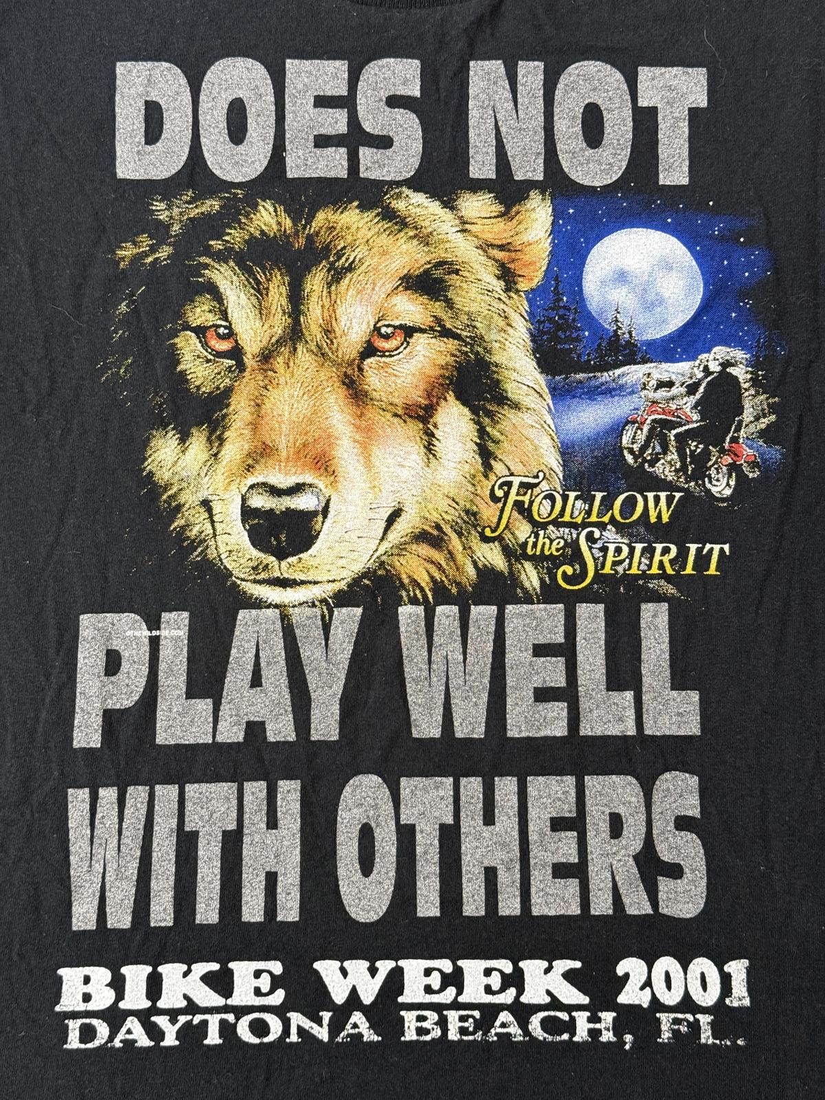 Designer VTG Bike Week T-shirt Daytona Beach 2001 - Wolf Tee M Size US M / EU 48-50 / 2 - 3 Thumbnail
