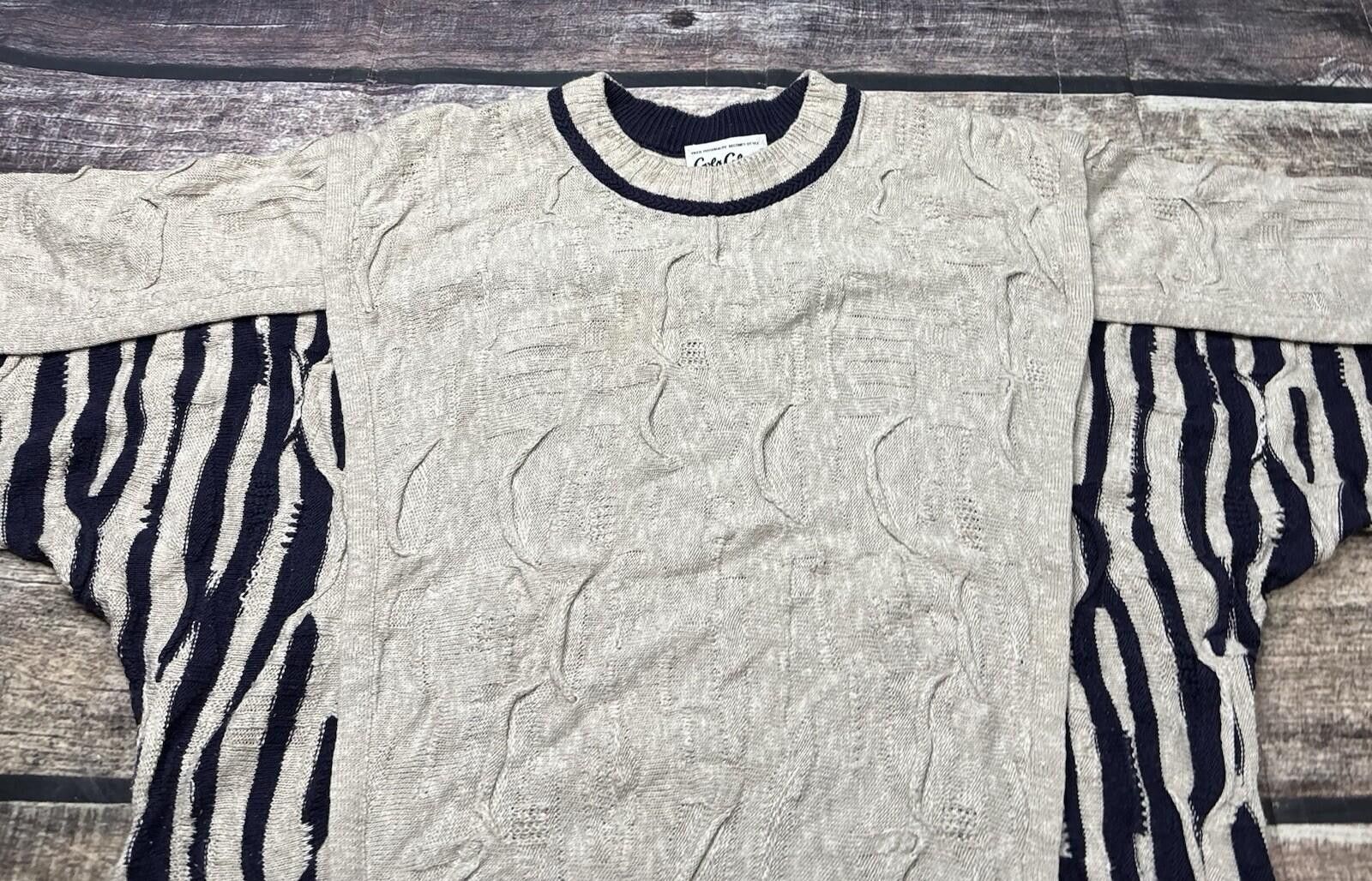 Carlo Colucci VTG Carlo Colucci Sweater Mens L Coogi 3D Knit Cotton Linen Size US L / EU 52-54 / 3 - 4 Thumbnail