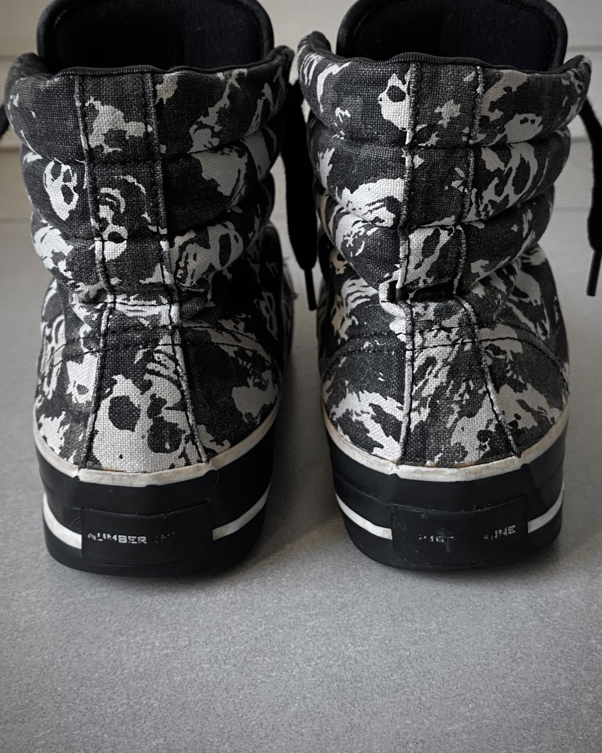 Number (N)ine Number (N)ine SS01 "Time Migration" Skull High Top Size US 5 / EU 37 - 6 Thumbnail