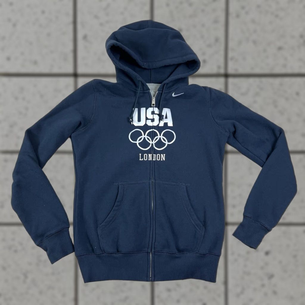 Nike VINTAGE Women’s Nike Team USA London Olympics Full Zip Hoodie Jacket Blue Size M USA Track Jacket Women Womens M Blue Nike Full Zip Hoodie Jacket Size M / US 6-8 / IT 42-44 - 1 Thumbnail
