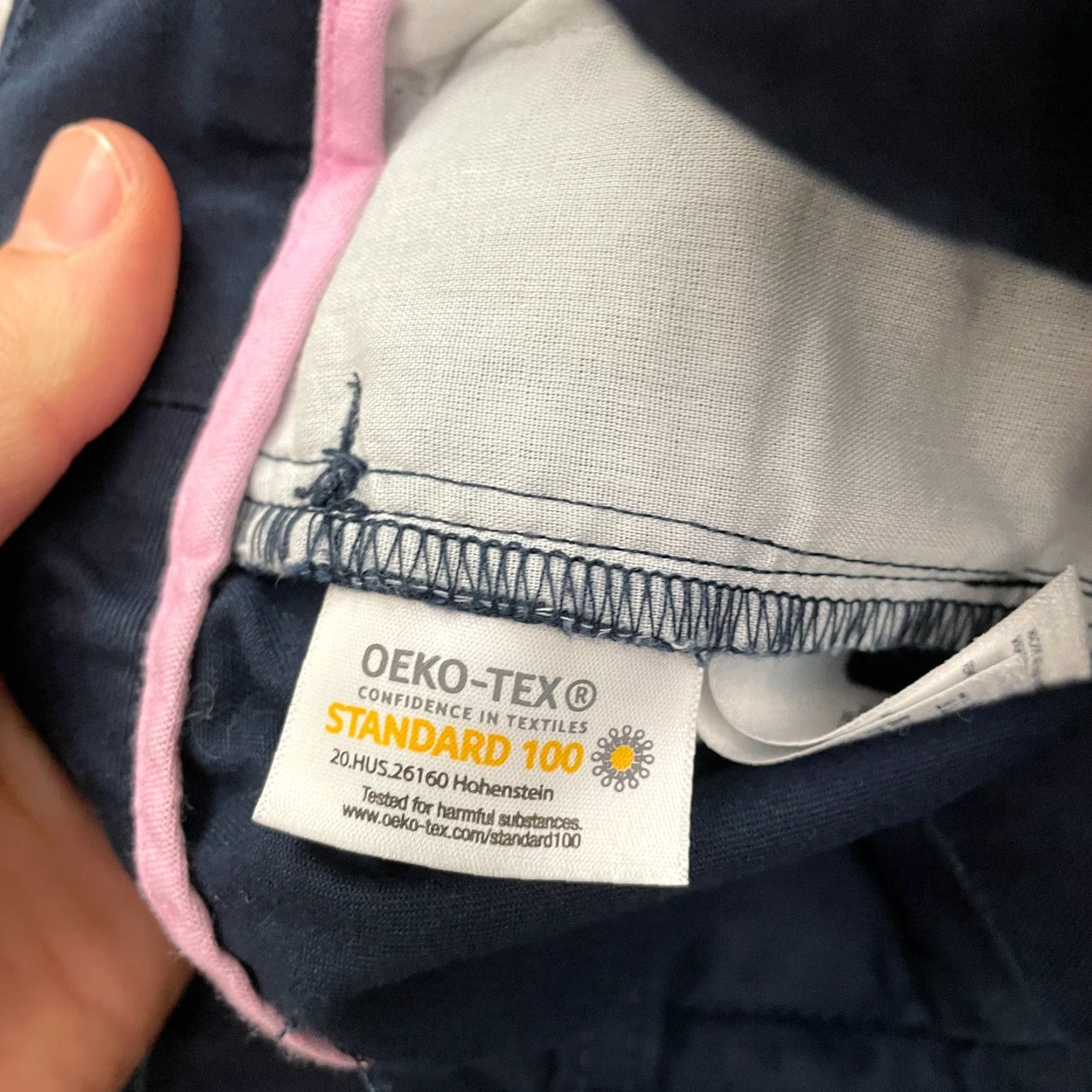 Lands' End Lands' End Women Chino Shorts 10 Navy Blue Mid Rise 33x11 Cotton Polyester Solid Causal/Travel Size 32" / US 10 / IT 46 - 6 Thumbnail