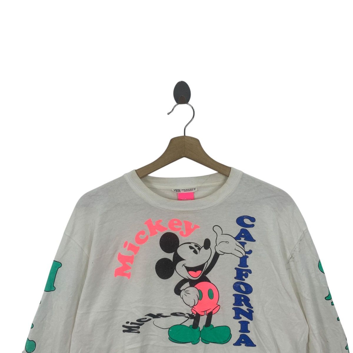 Zara ZARA x MICKEY MOUSE California Cropped Top Tee Shirt Size M / US 6-8 / IT 42-44 - 2 Thumbnail