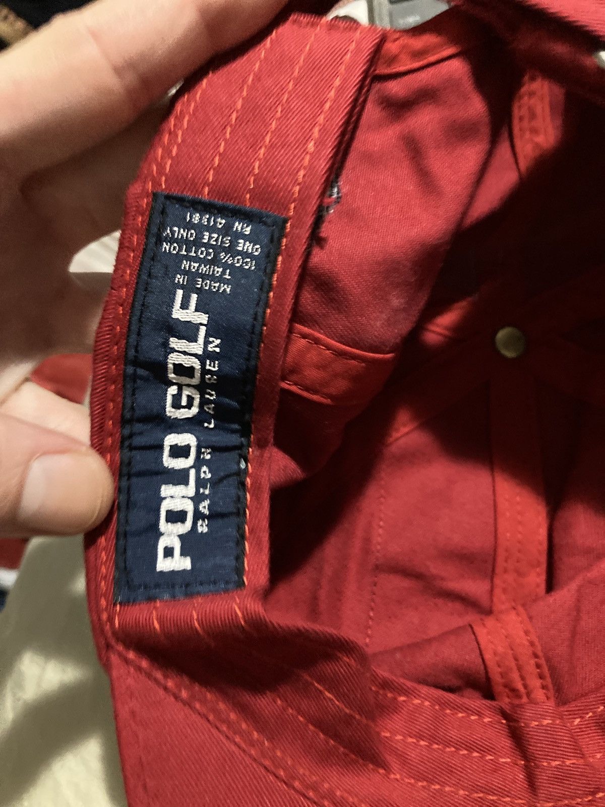 Polo Ralph Lauren × Vintage VTG 90s POLO GOLF STRAPBACK HAT USA MADE Size ONE SIZE - 4 Thumbnail