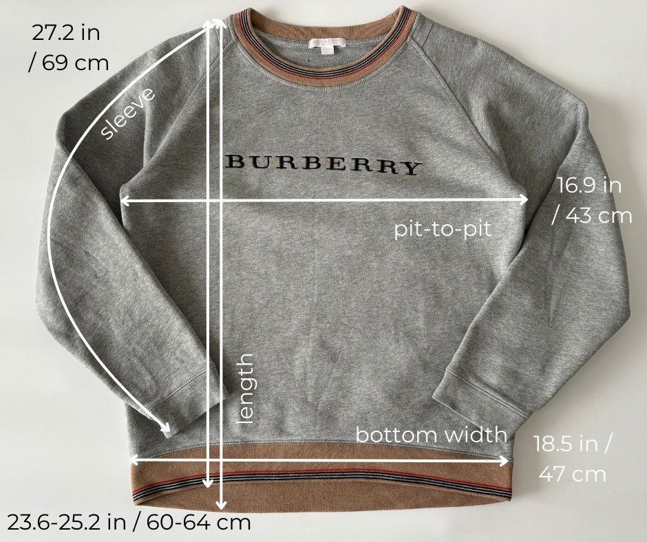 Burberry Burberry Children Embroidery Logo Gray Sweatshirt 14 years Size XS / US 0-2 / IT 36-38 - 7 Thumbnail