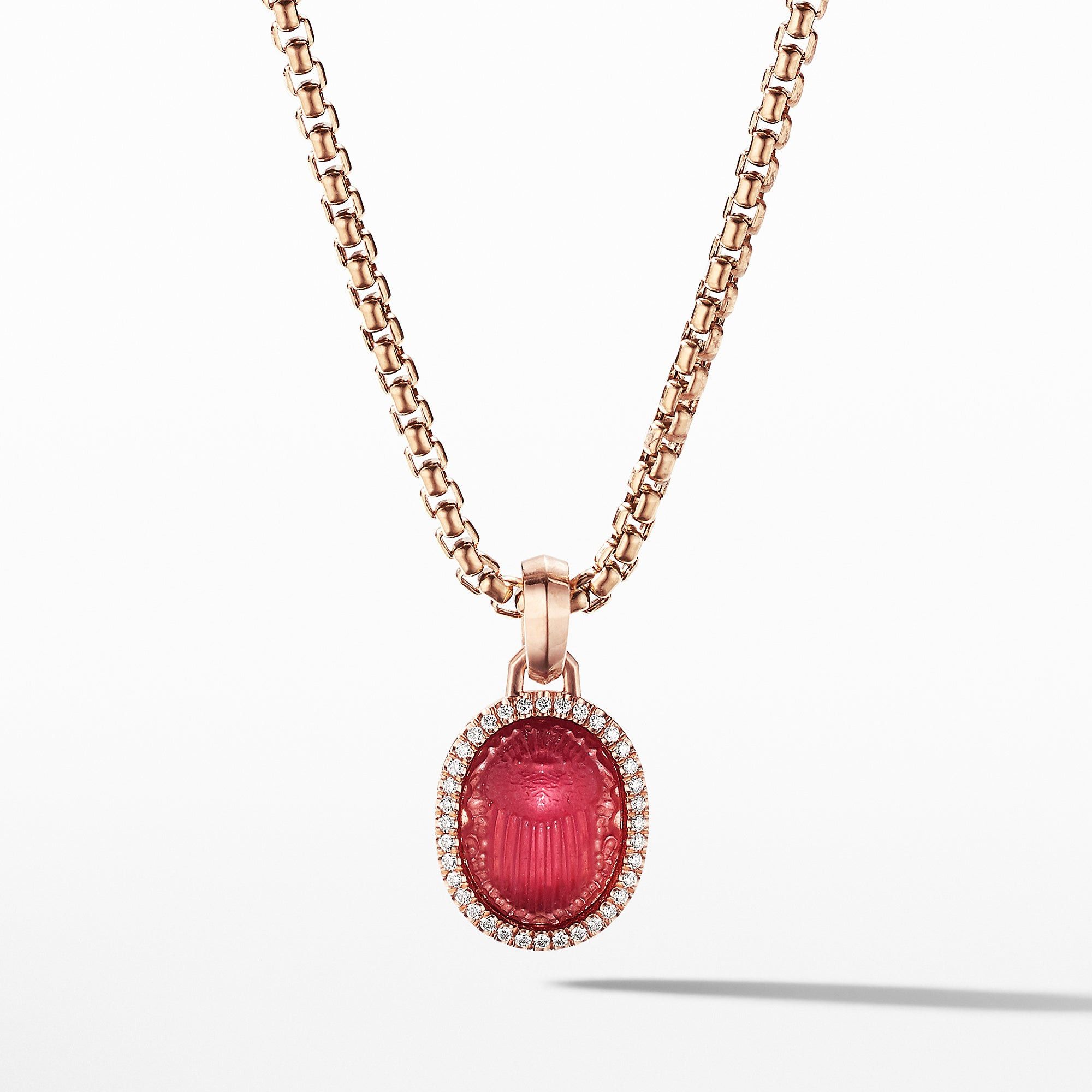 David Yurman o1w1db10525 D16669D Amulet in 18K Rose Gold and Pave Diamond Size ONE SIZE - 1 Thumbnail