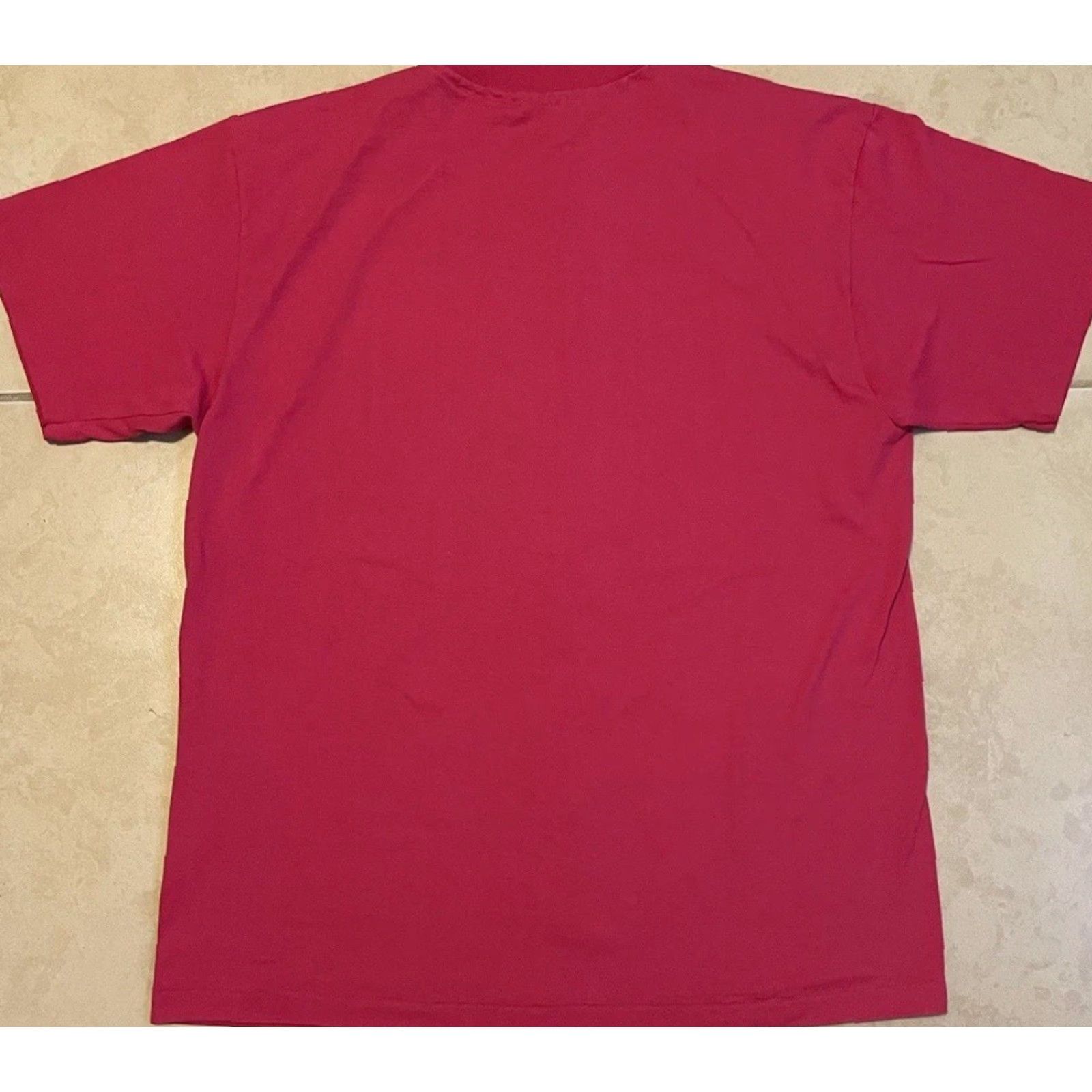 Vintage VINTAGE Columbus Used A Norwegian Map Shirt M History Sailing Funny Grunge 90s Clothing Mens Pink Short Sleeve T-Shirt Size US M / EU 48-50 / 2 - 6 Thumbnail