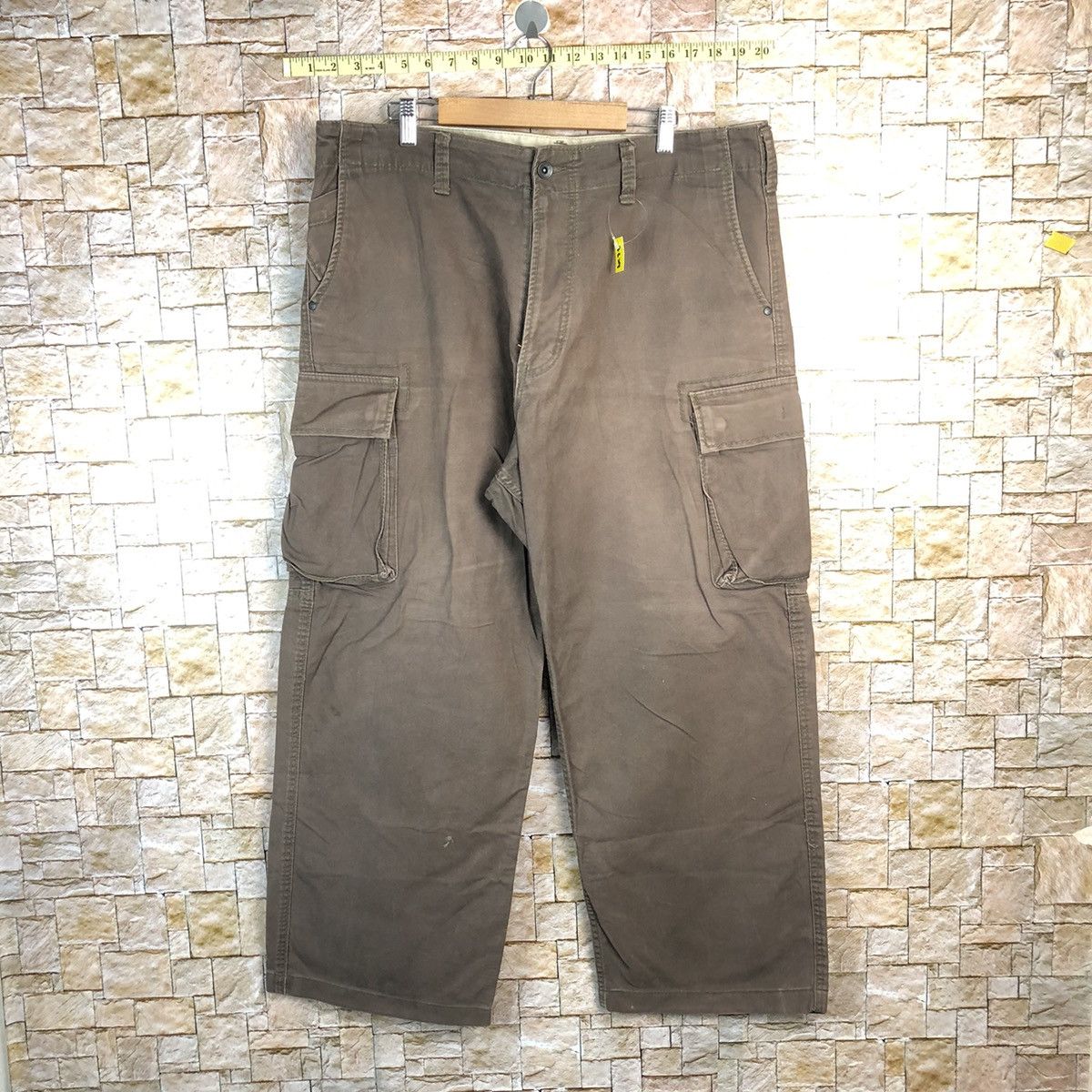 Japanese Brand Even River Brown Cargo Multipocket Pants #A629 Size US 37 - 1 Thumbnail