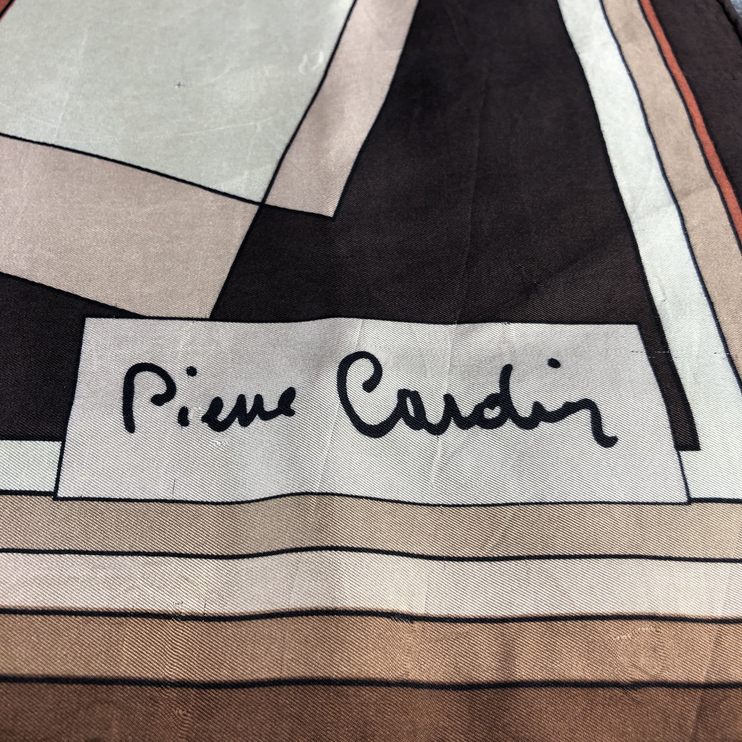 Pierre Cardin Pierre Cardin Abstract Hand Rolled Silk Scarf M1346 Size ONE SIZE - 4 Thumbnail