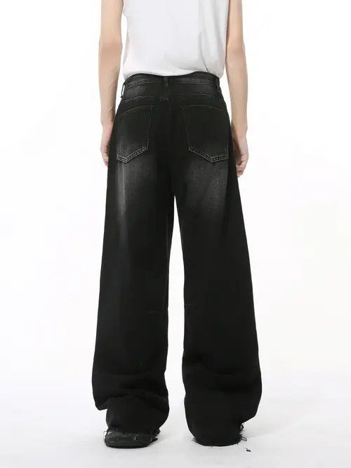 Japanese Brand × Jean Retro loose wide leg fringed jeans Size US 32 / EU 48 - 4 Thumbnail
