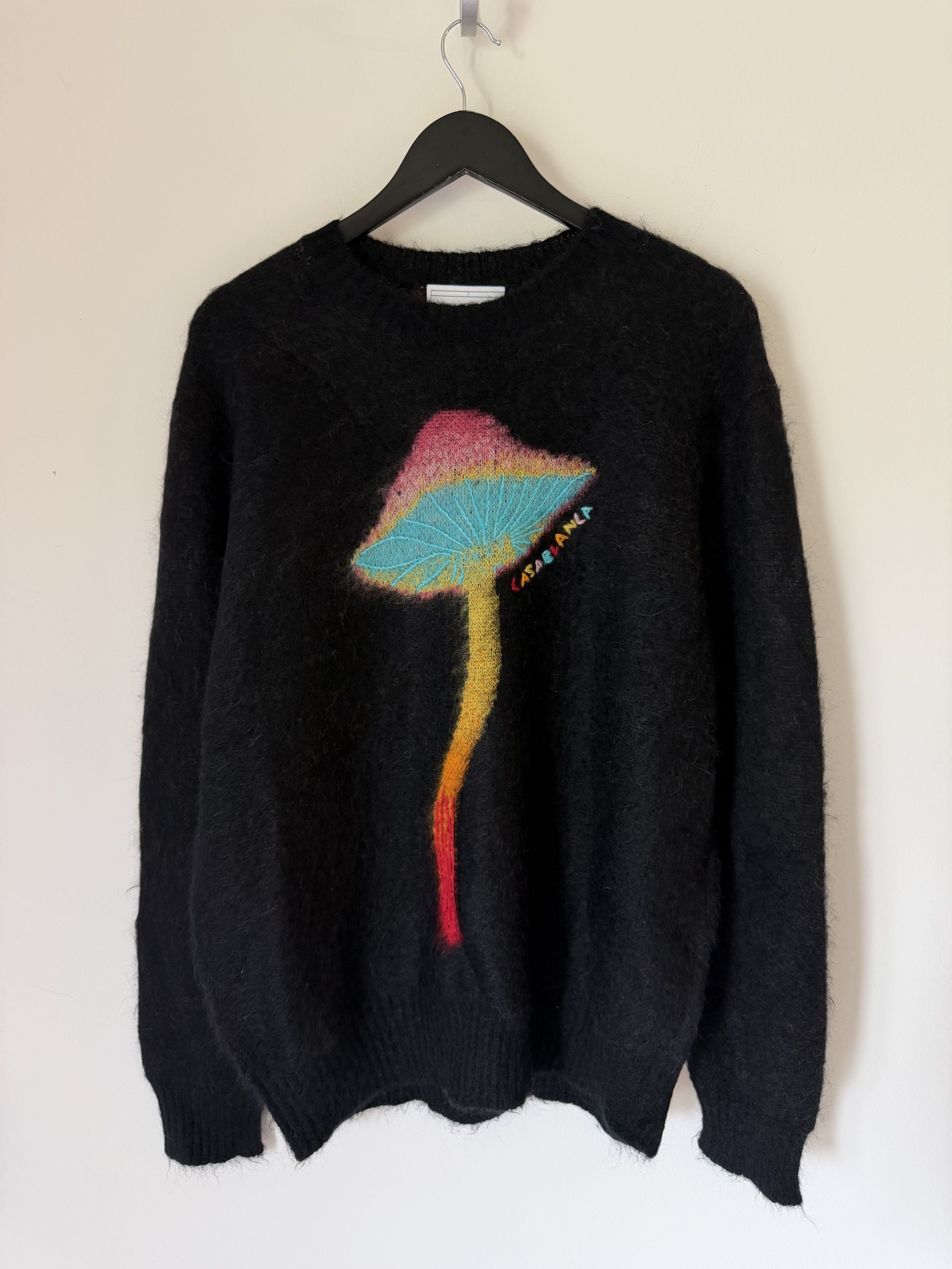 Casablanca Casablanca Rainbow Mushroom Mohair Sweater in Black Size US XXL / EU 58 / 5 - 1 Thumbnail