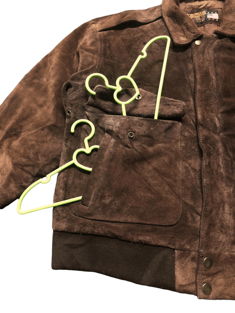 Robinson Les Bains 90s Robinson Les Bains Suede Leather US.Air Force Jacket Size US L / EU 52-54 / 3 - 13 Thumbnail