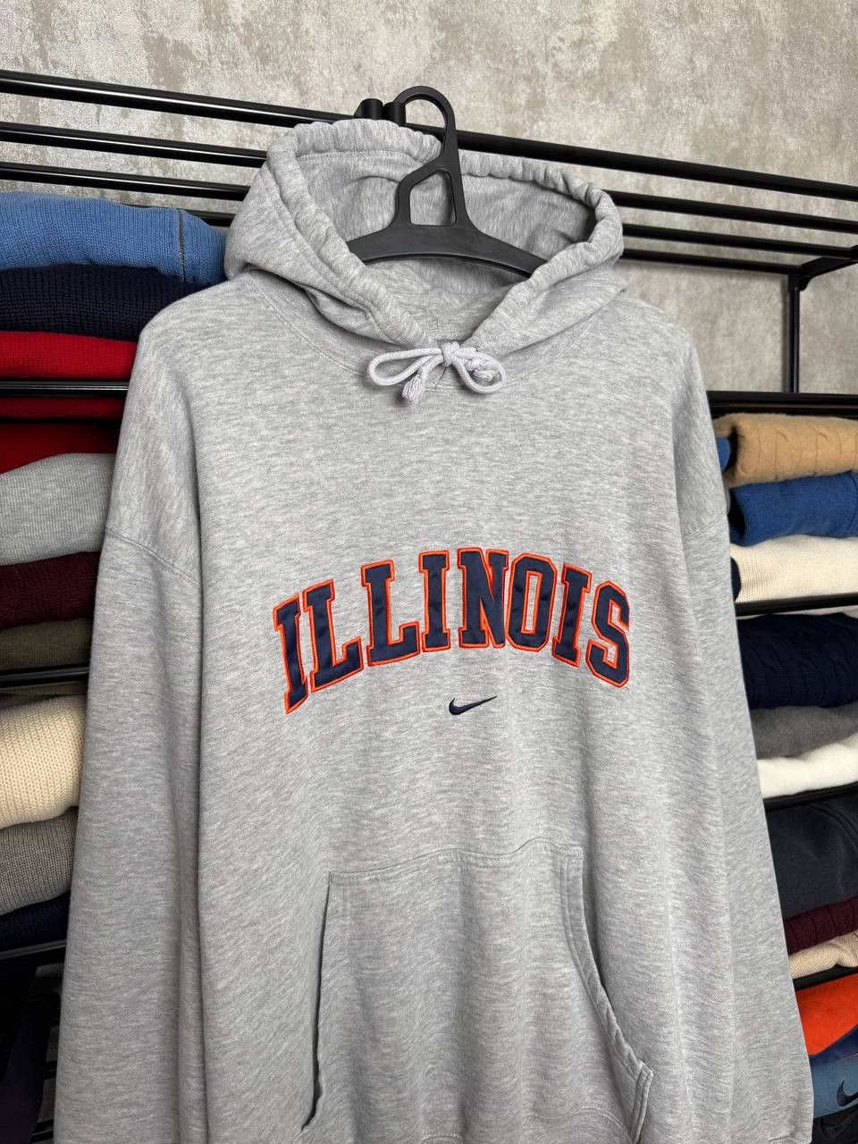 Nike Vintage Very rare Hoodie Nike ILLINOIS Size US XL / EU 56 / 4 - 3 Thumbnail