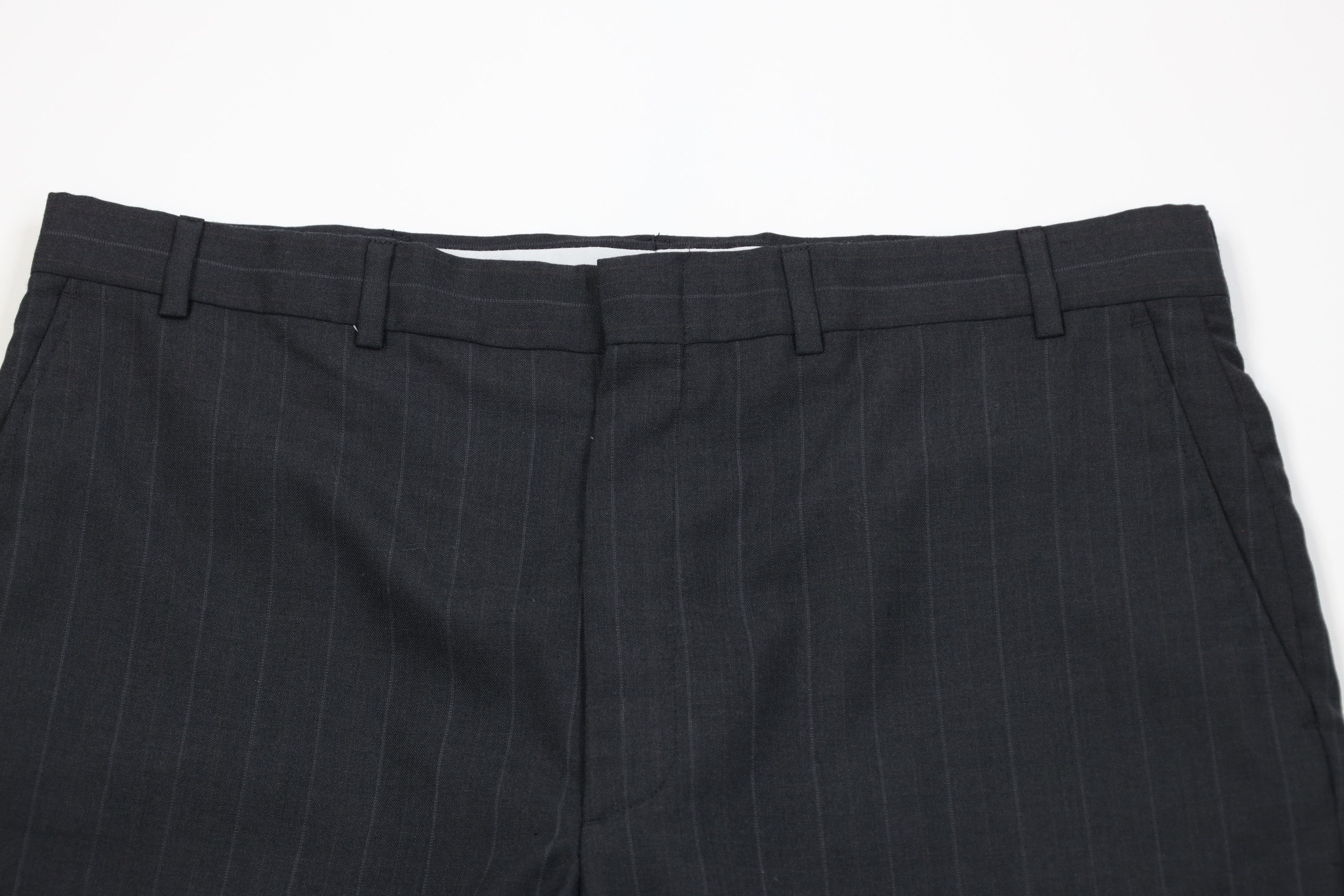 Vintage Vintage 90s Streetwear Knit Pinstriped Wide Leg Chino Pants Size US 38 / EU 54 - 2 Thumbnail