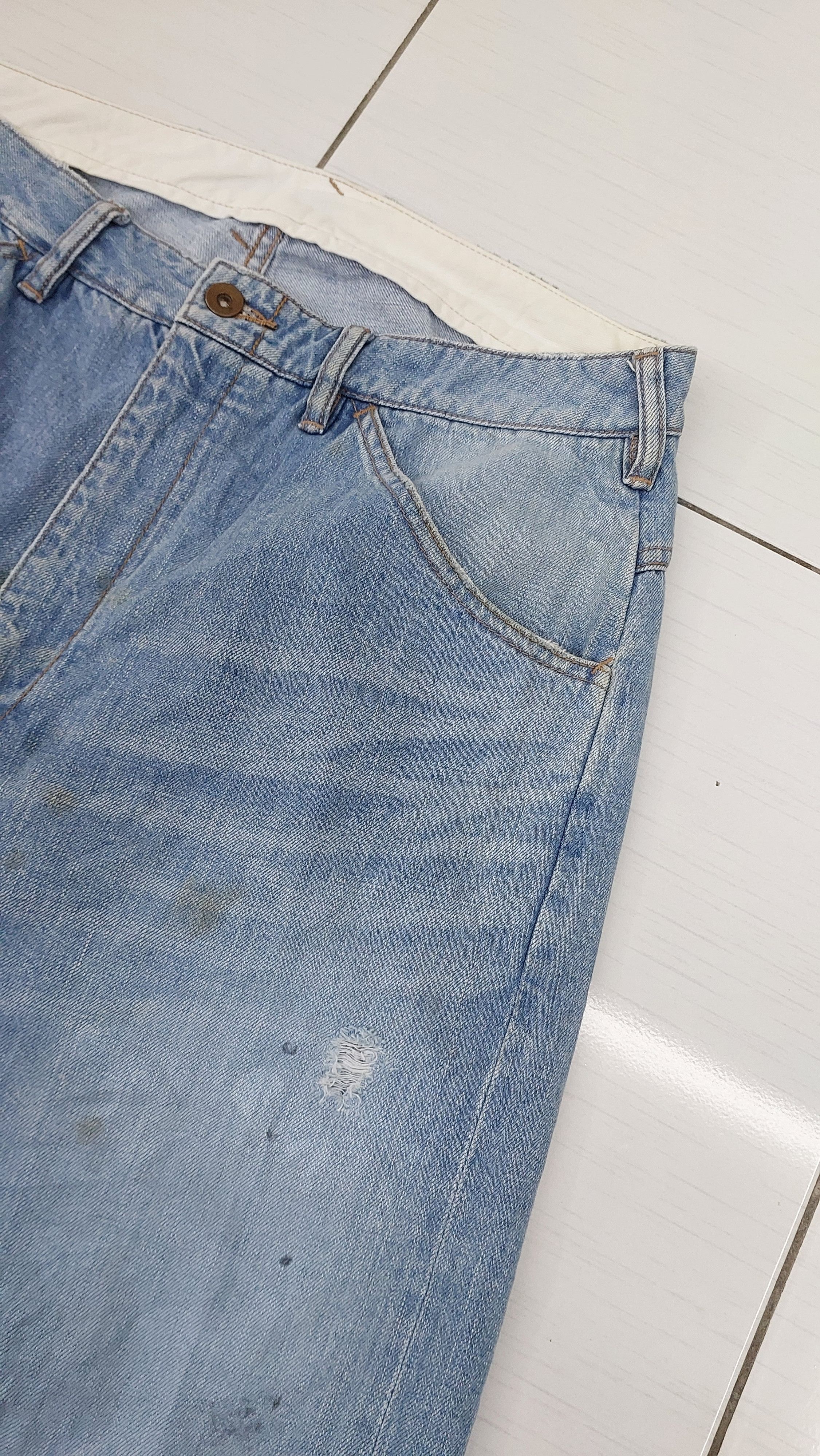 Bukht × Japanese Brand Bukht Trousers Salvage Distressed Jeans Pant Size US 34 / EU 50 - 10 Thumbnail