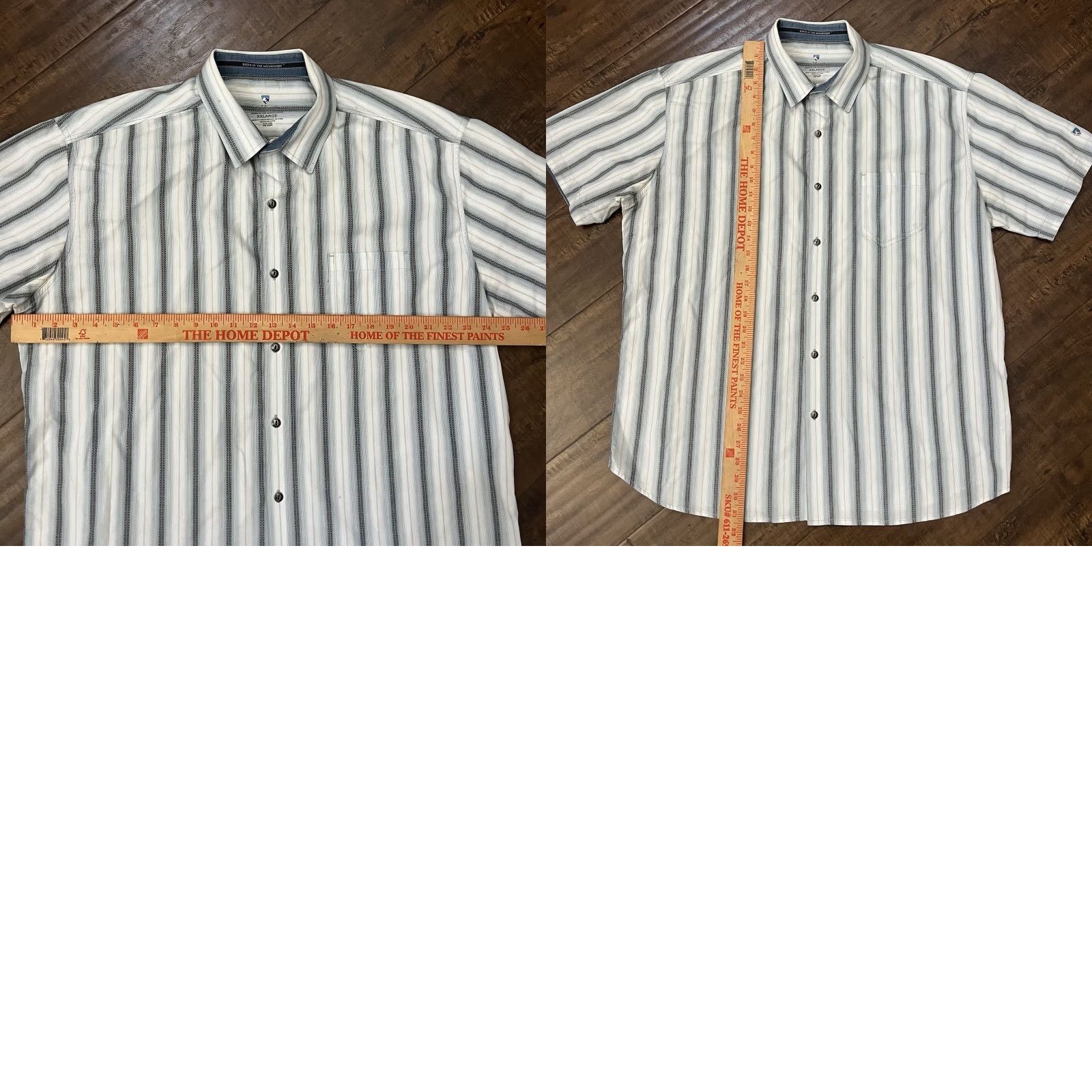 Vintage Kuhl Button-Up Shirt Mens 2XL Striped White Short Sleeve Casual Outdoor Hiking Travel Camp Regular Button-Up Collar Kuhl Logo Theme Outdoor Size US XXL / EU 58 / 5 - 8 Thumbnail