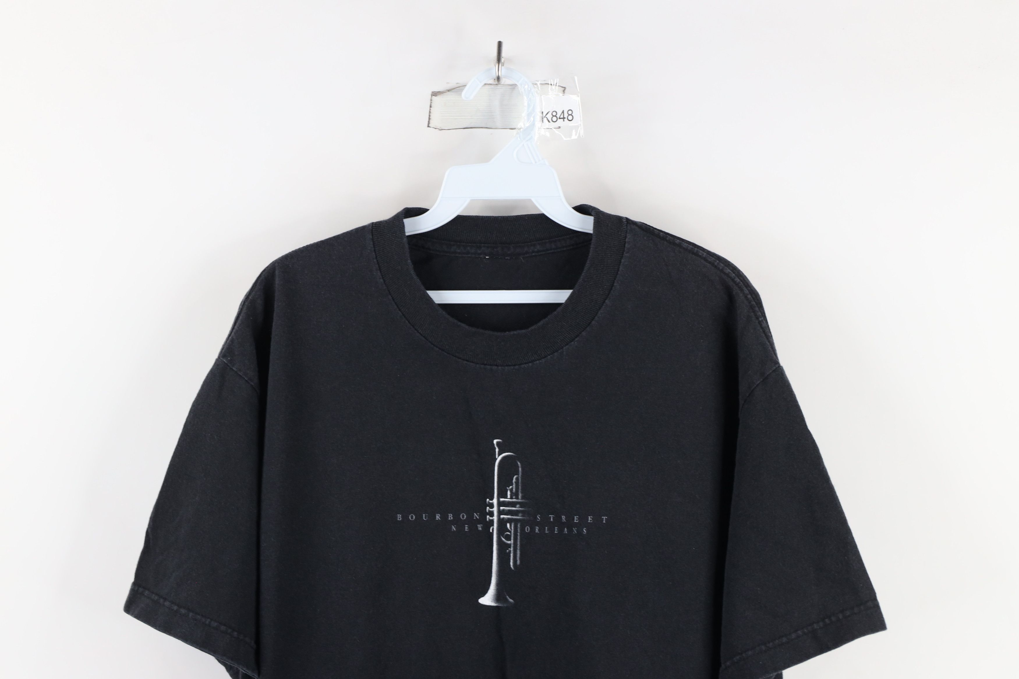 Vintage Vintage 90s Streetwear New Orleans Jazz Trumpet T-Shirt Size US L / EU 52-54 / 3 - 2 Thumbnail