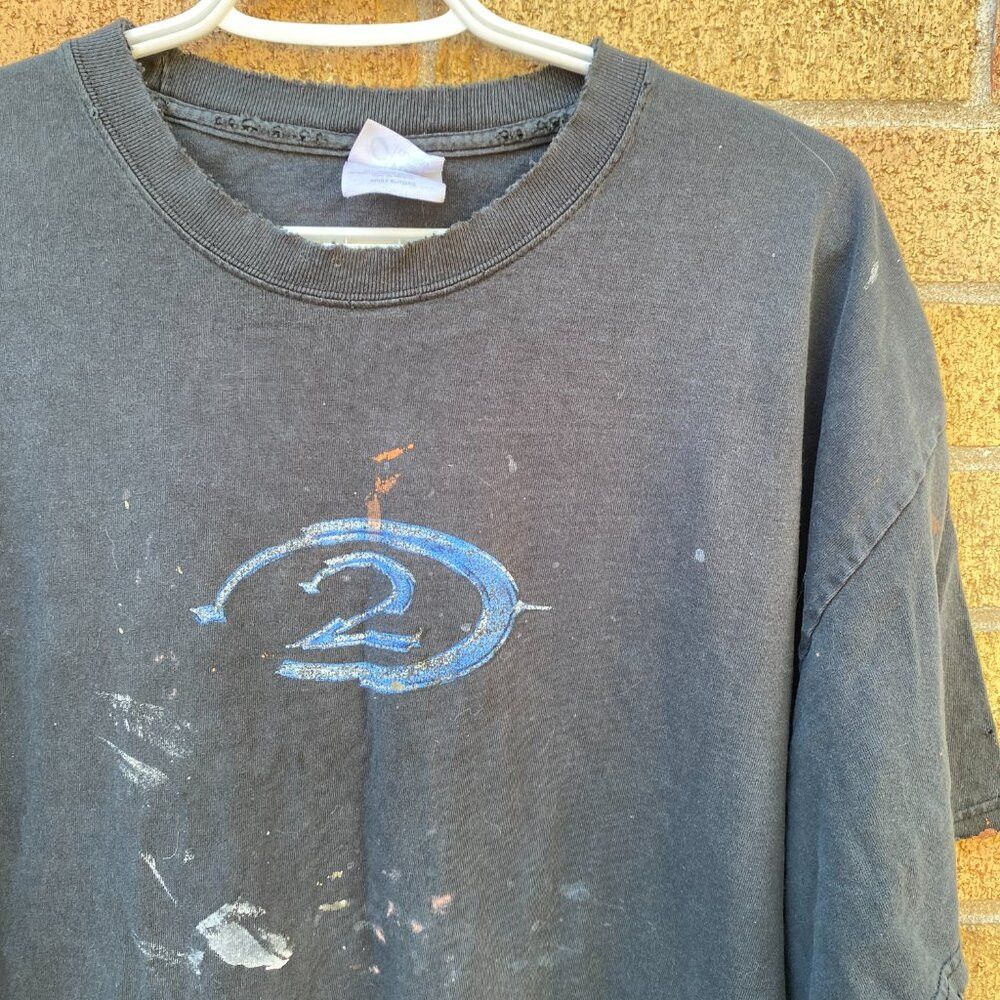 Vintage Vintage Halo 2 Promo T Shirt Video Game XL Black Size US XL / EU 56 / 4 - 7 Thumbnail