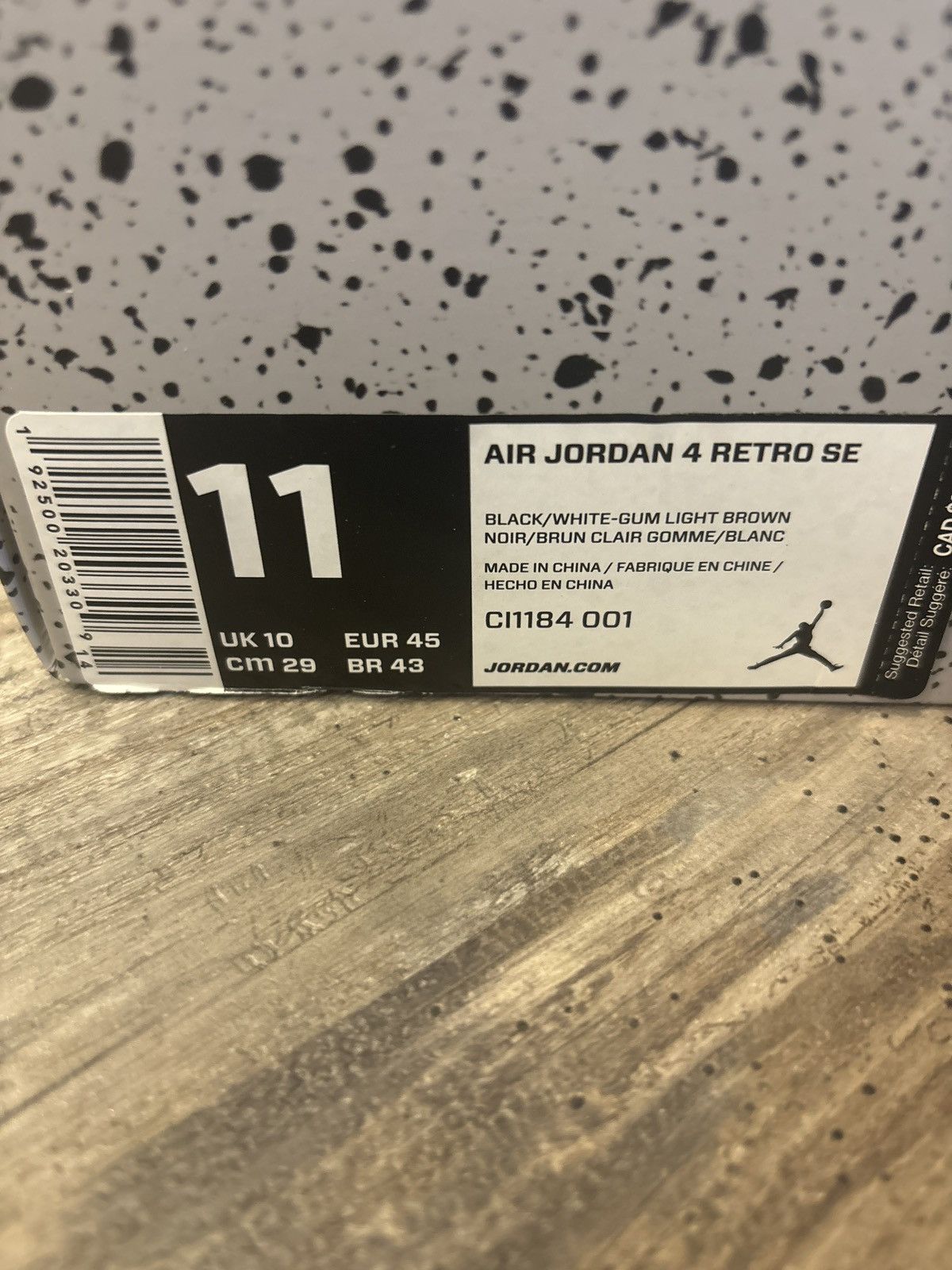 Jordan Brand Jordan 4 Retro Laser Black Gum - Size 11 Size US 11 / EU 44 - 8 Thumbnail
