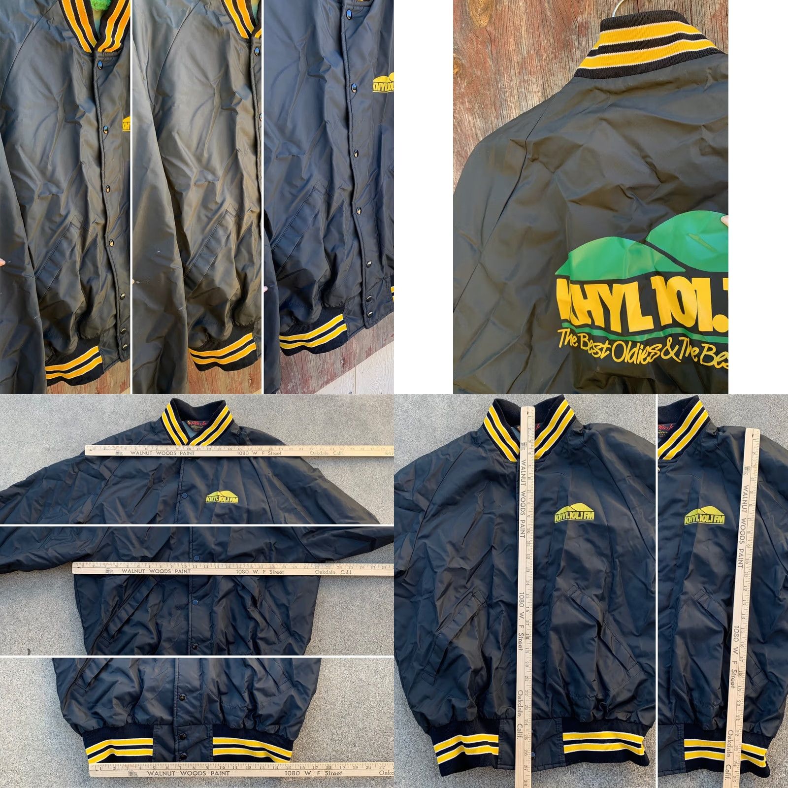 Vintage VINTAGE KHYL 101.1 FM The Best Oldies & The Best of Today raglan jacket 42 L 44 Black Nylon Pla-Jac by Dunbrooke Shirt Adult Large Mens Size US L / EU 52-54 / 3 - 8 Thumbnail