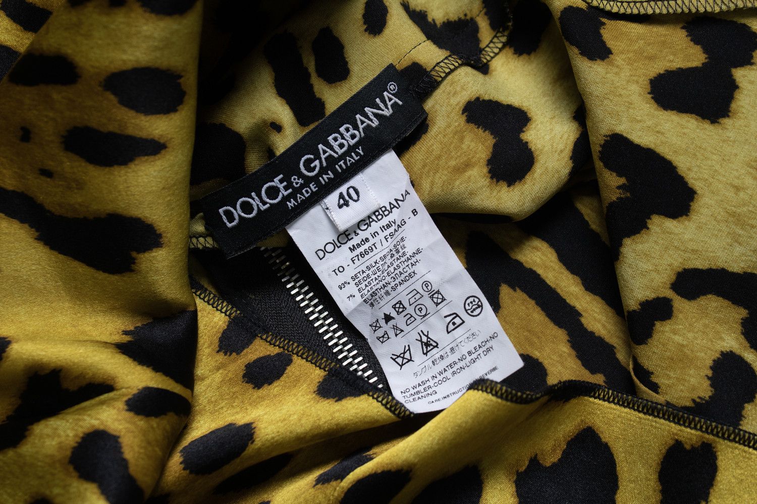 Dolce & Gabbana Dolce & Gabbana, yellow leopard printed top Size XS / US 0-2 / IT 36-38 - 5 Thumbnail