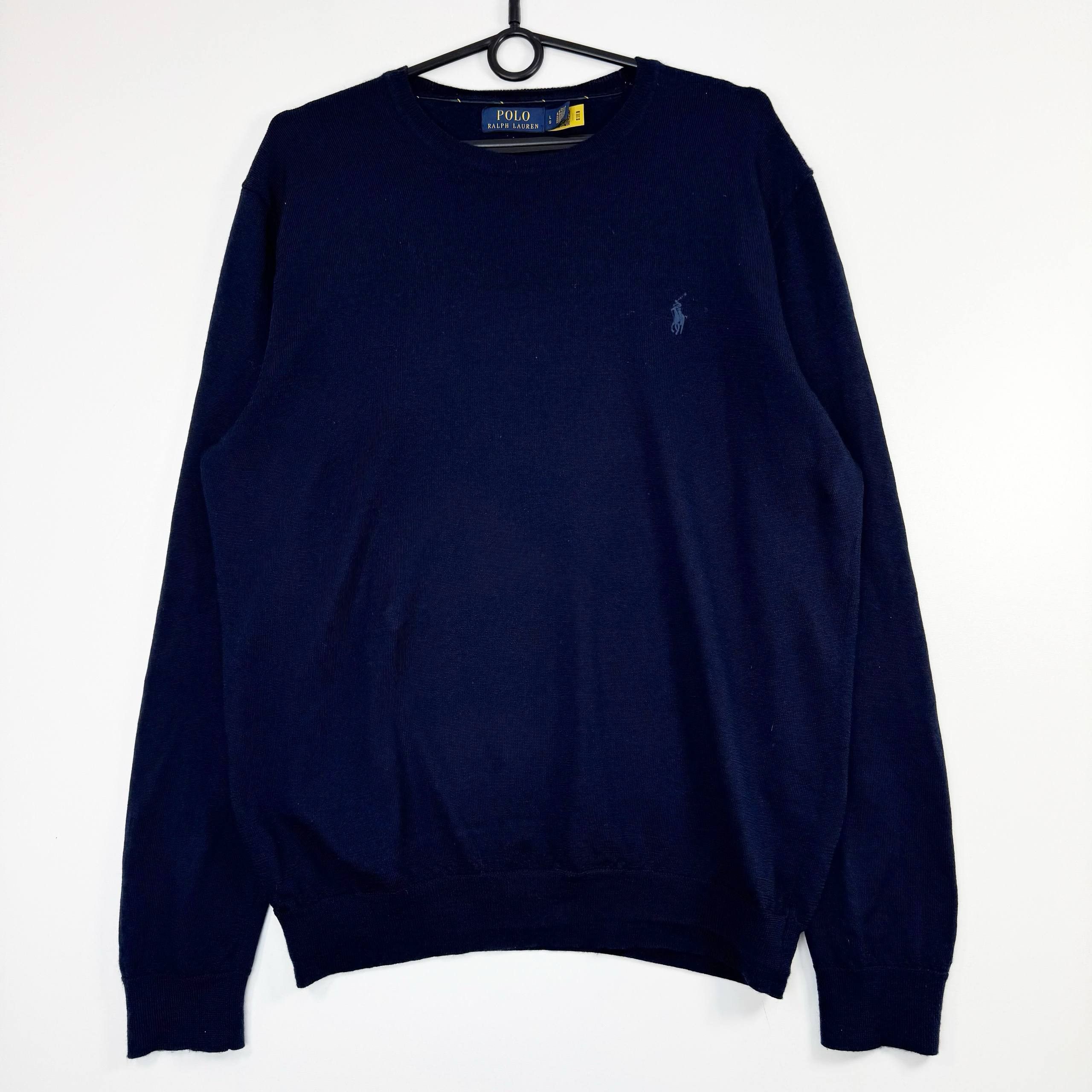 Polo Ralph Lauren Polo Ralph Lauren Knit Sweater Navy Mens Size L Size US L / EU 52-54 / 3 - 1 Thumbnail