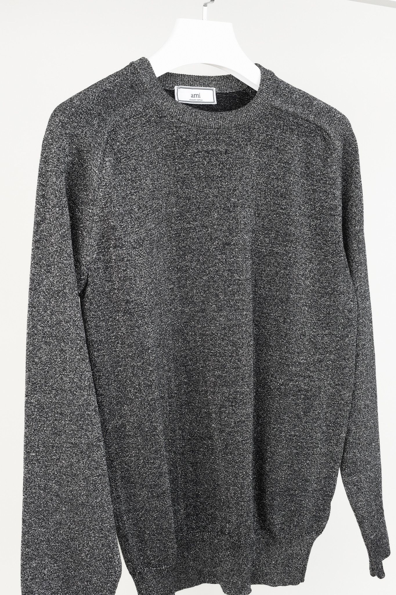 AMI AMI Tinsel Tone Black and Silver Metallic Crewneck Sweater Size US L / EU 52-54 / 3 - 3 Thumbnail