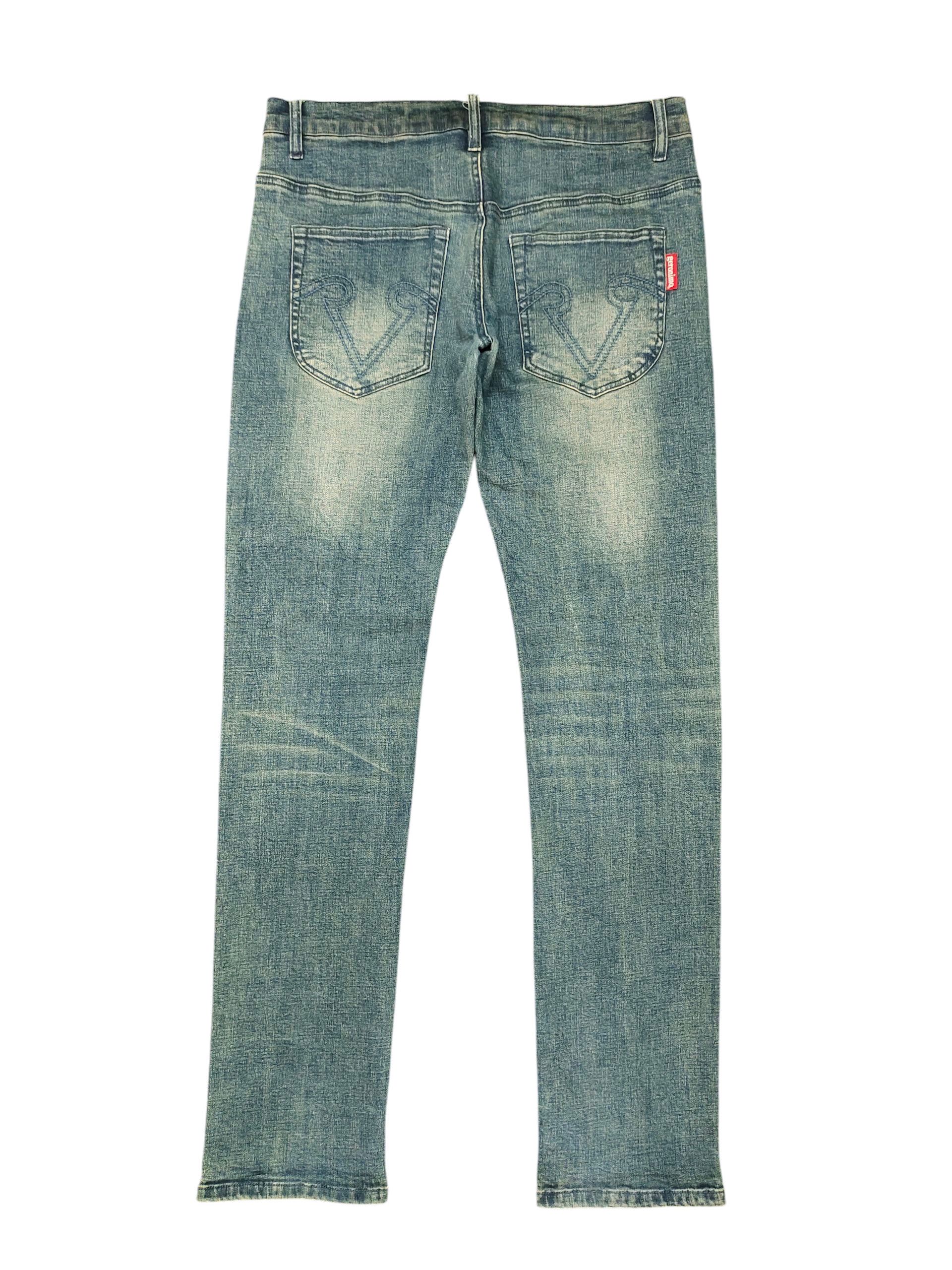 Comme des Garcons × Undercover Geronimo Japan Clawmark Distress Rusty Denim Jeans Size US 30 / EU 46 - 8 Thumbnail
