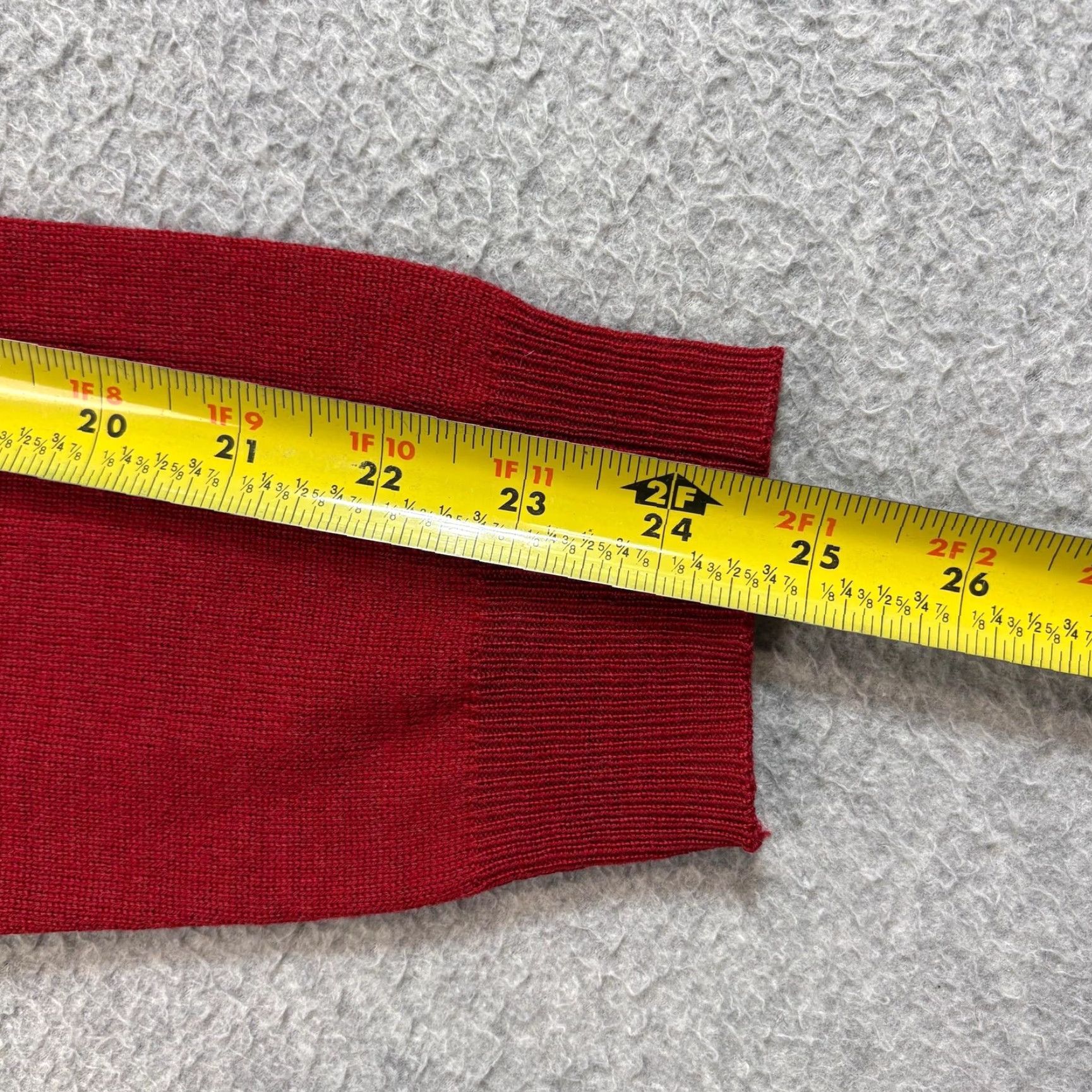 Joseph Abboud Joseph Abboud Sweater Mens Medium Red V Neck Merino Wool Knit Pullover Classic Preppy Winter Casual Size US M / EU 48-50 / 2 - 7 Thumbnail
