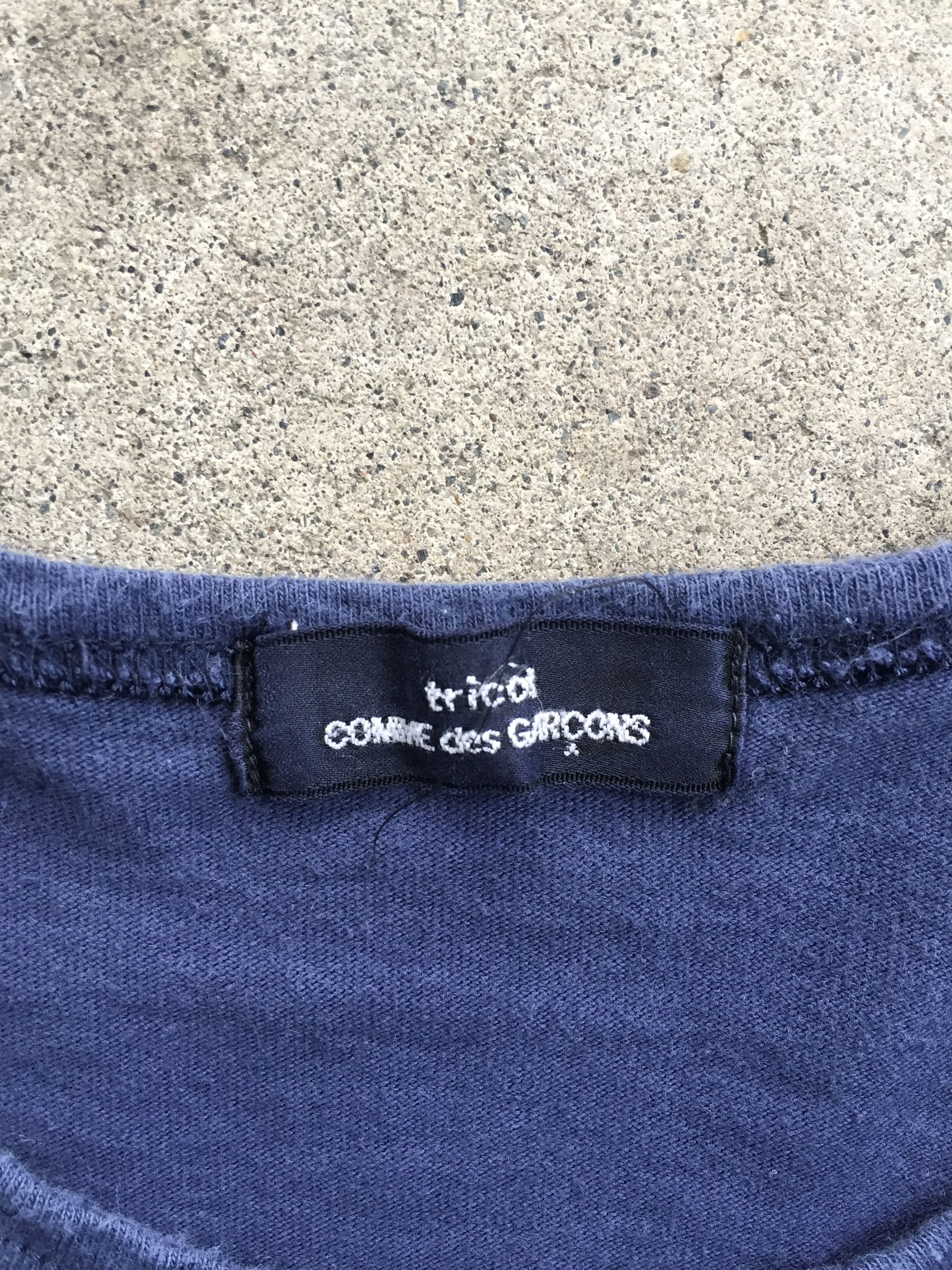 Comme des Garcons Tricot Comme des Garcons Navy Velvet Side Seam Size ONE SIZE - 4 Thumbnail
