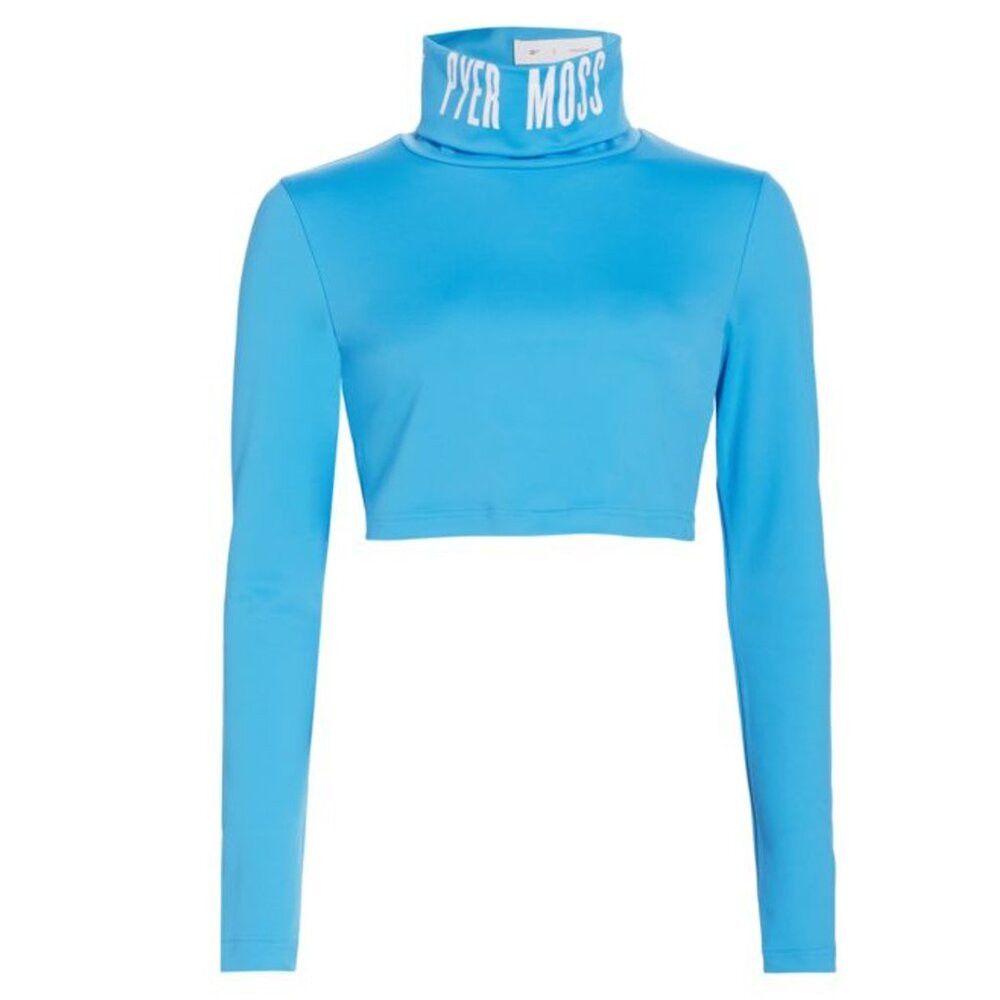 Pyer Moss NWT New $120 Pyer Moss x Reebok Cropped Logo Turtleneck Top Size L / US 10 / IT 46 - 3 Thumbnail